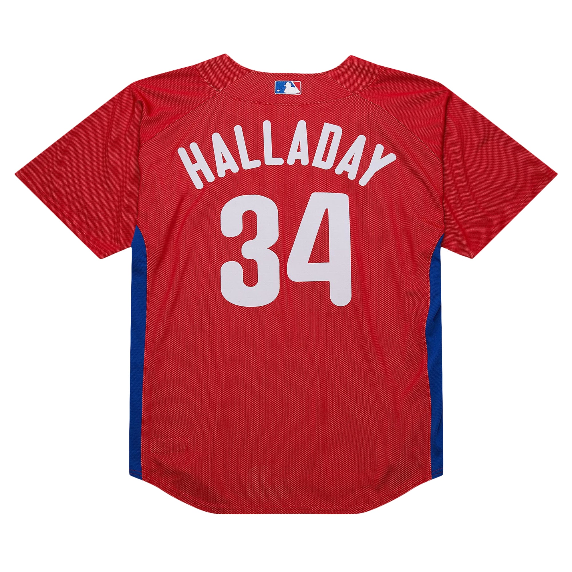 Men's Philadelphia Phillies Roy Halladay Mitchell & Ness Red Cooperstown Collection 2010 Batting Practice Jersey
