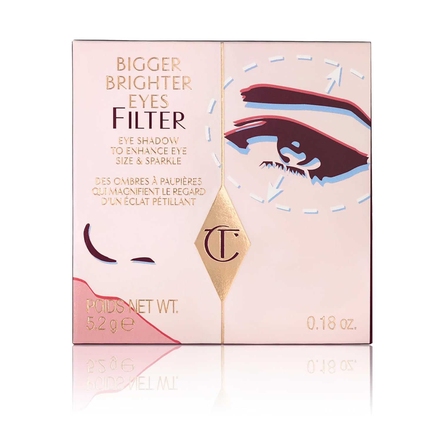 Charlotte Tilbury Bigger, Brighter Eyeshadow Palette - Shimmer & Satin Matte Eyeshadow Quad with a Rich Powder Formula - Includes 4 Complementary Shades - Exagger-Eyes