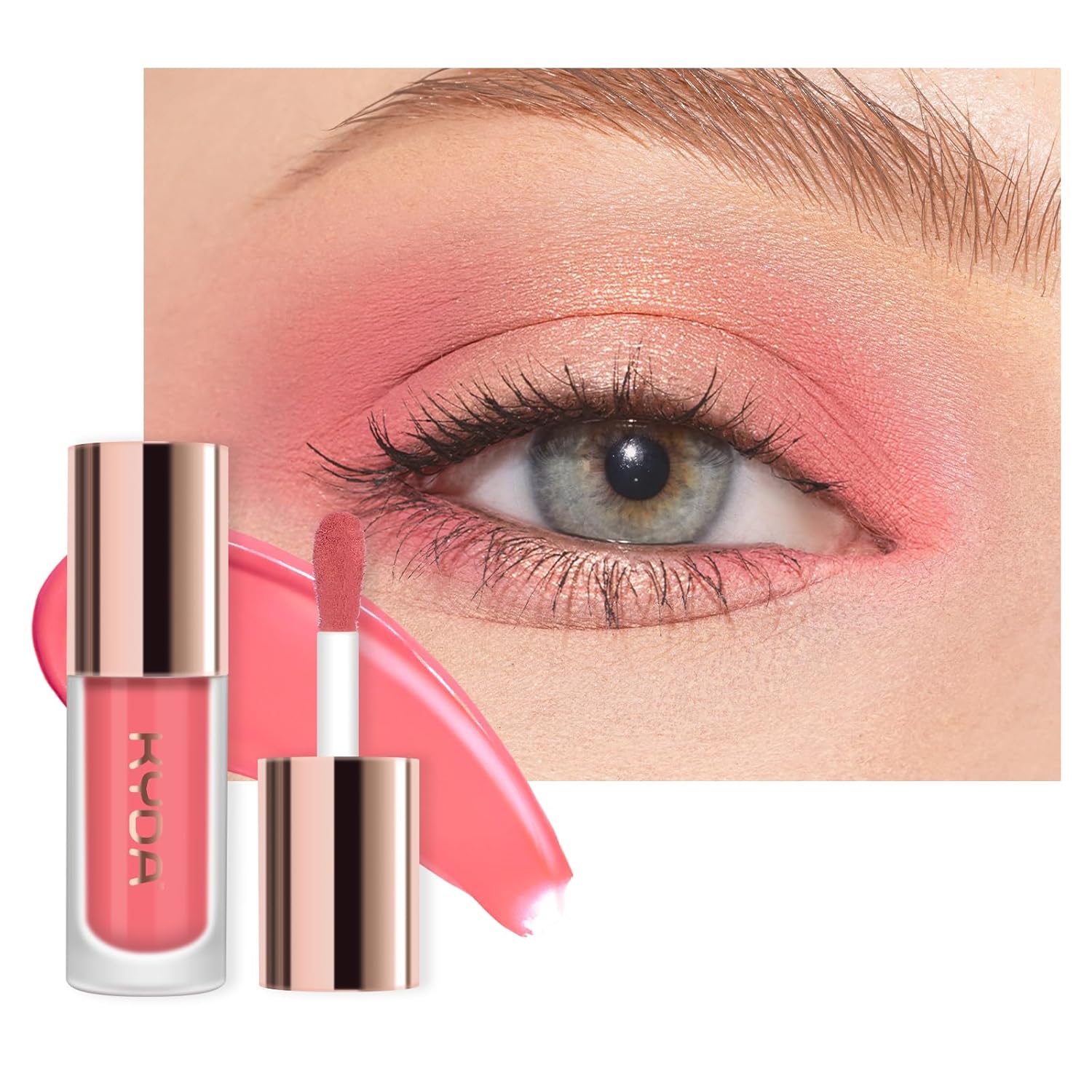 KYDA Liquid Matte Eyeshadow, Soft Matte Purple Eyeshadow, Long-wearing Crease-Resistant Velvet Eyes Tint, Smooth Cream-to-Powder Texture, Multiuse Makeup for Eyes, Cheeks and Lips