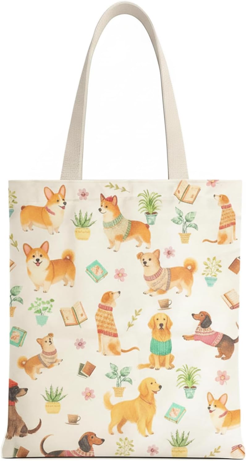 MOLOVA 1-200 Pack Available Premium Canvas Reusable Tote Gift Bags, Made of Natural Canvas with Handle, Work, DIY, Shopping