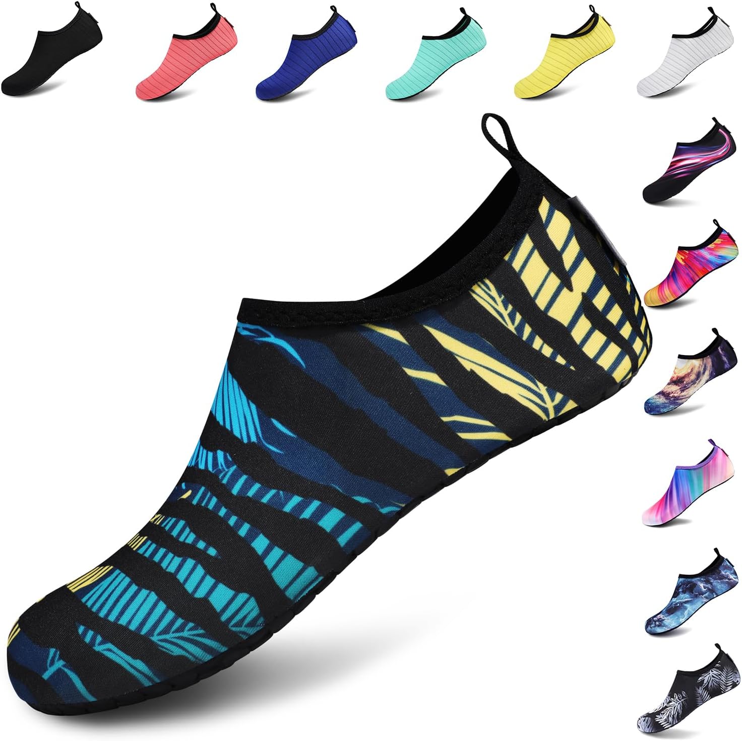 VIFUUR Water Sports Shoes Barefoot Quick-Dry Aqua Yoga Socks Slip-on for Men Women