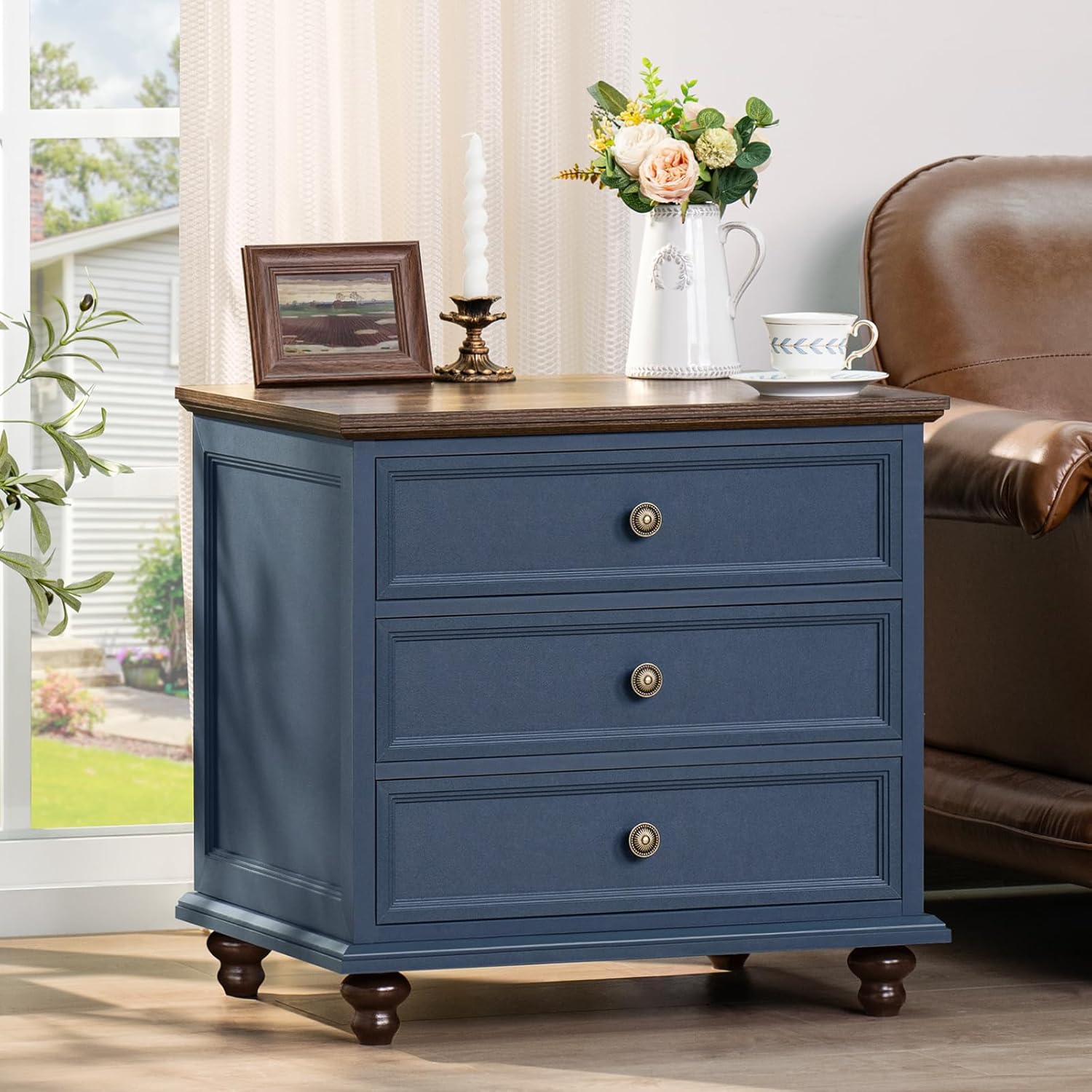 Farmhouse Nightstand with Charging Station, 24
