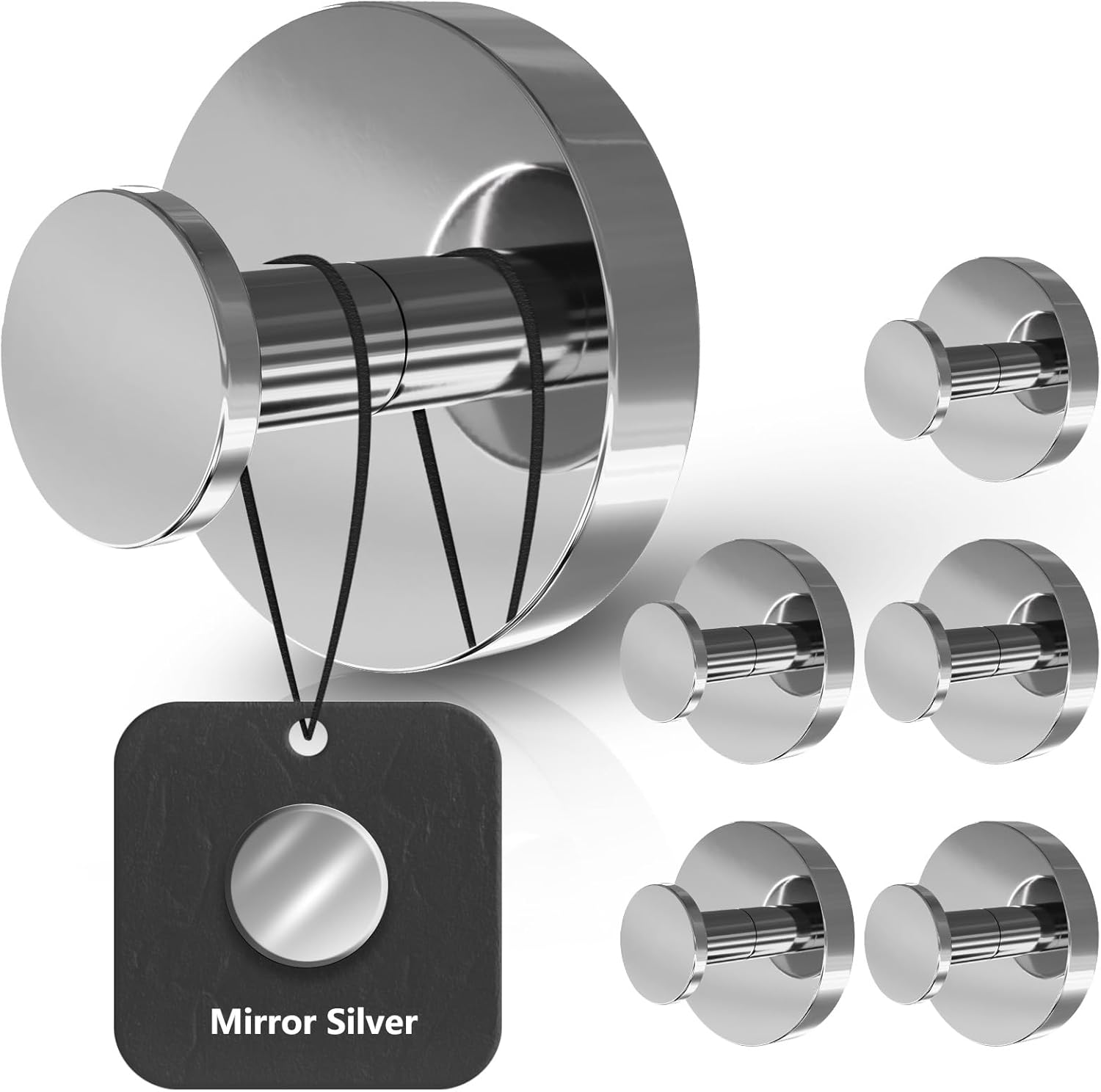 Shower Hooks for Inside Shower,Suction Cup Hooks for Glass Window,Removable Towel Hooks for Bathrooms,4 Packs(Silver)