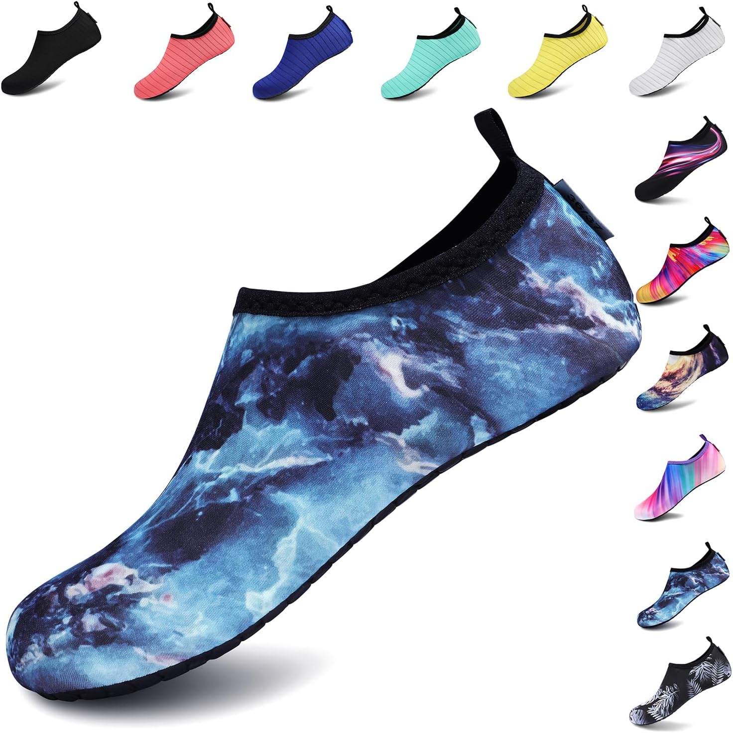 VIFUUR Water Sports Shoes Barefoot Quick-Dry Aqua Yoga Socks Slip-on for Men Women