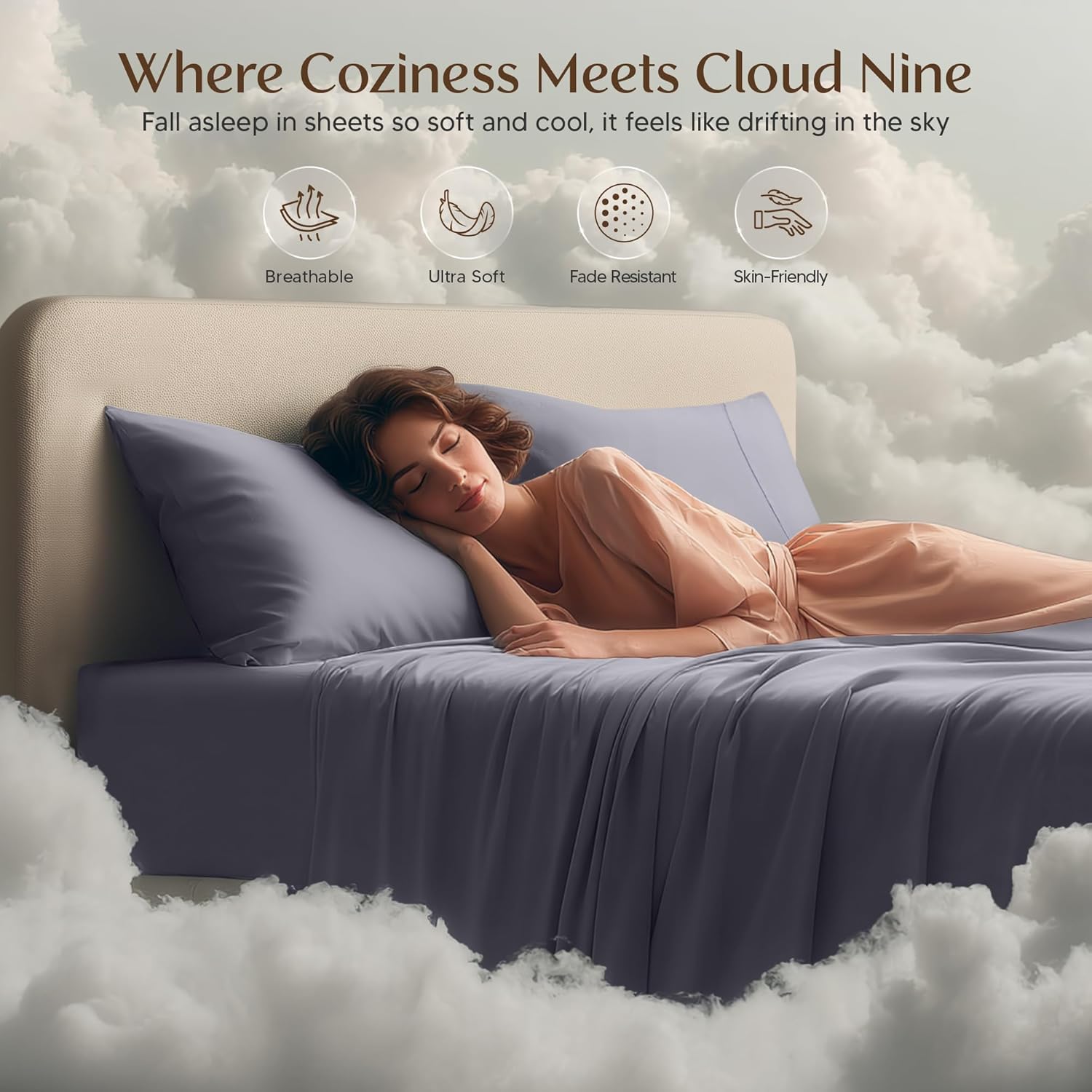 Utopia Bedding Queen Size Sheet Set – 4 Piece Bed Sheets, Soft and Breathable Microfiber, Includes 1 Fitted Sheet, 1 Flat Sheet and 2 Pillowcases – Oeko Tex (Grey)