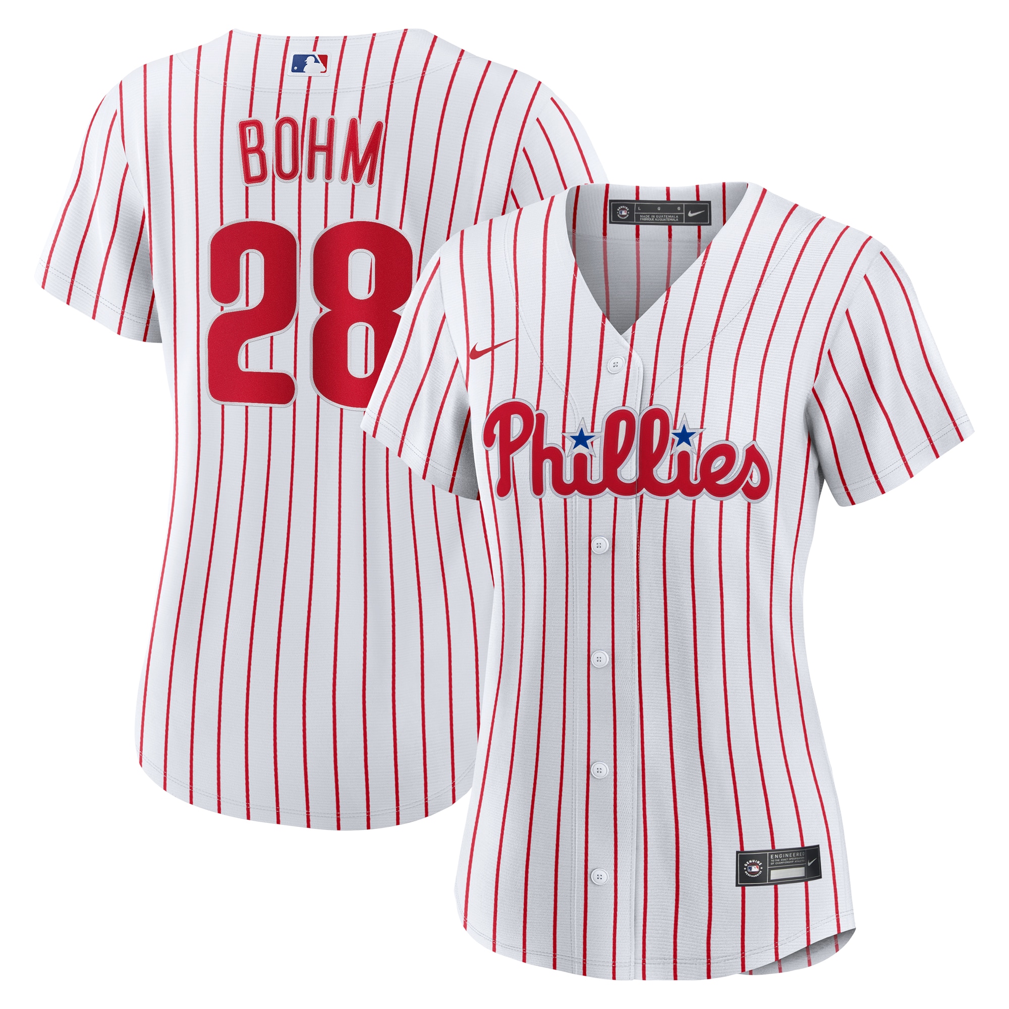 Women's Philadelphia Phillies Alec Bohm Nike White Home Replica Jersey