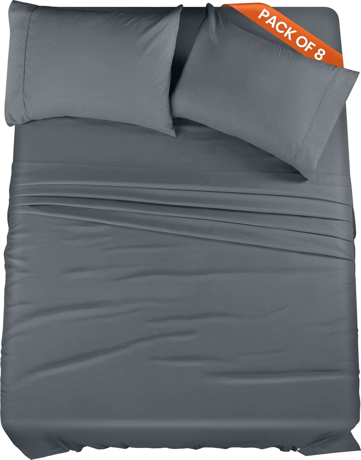 Utopia Bedding Queen Size Sheet Set – 4 Piece Bed Sheets, Soft and Breathable Microfiber, Includes 1 Fitted Sheet, 1 Flat Sheet and 2 Pillowcases – Oeko Tex (Grey)