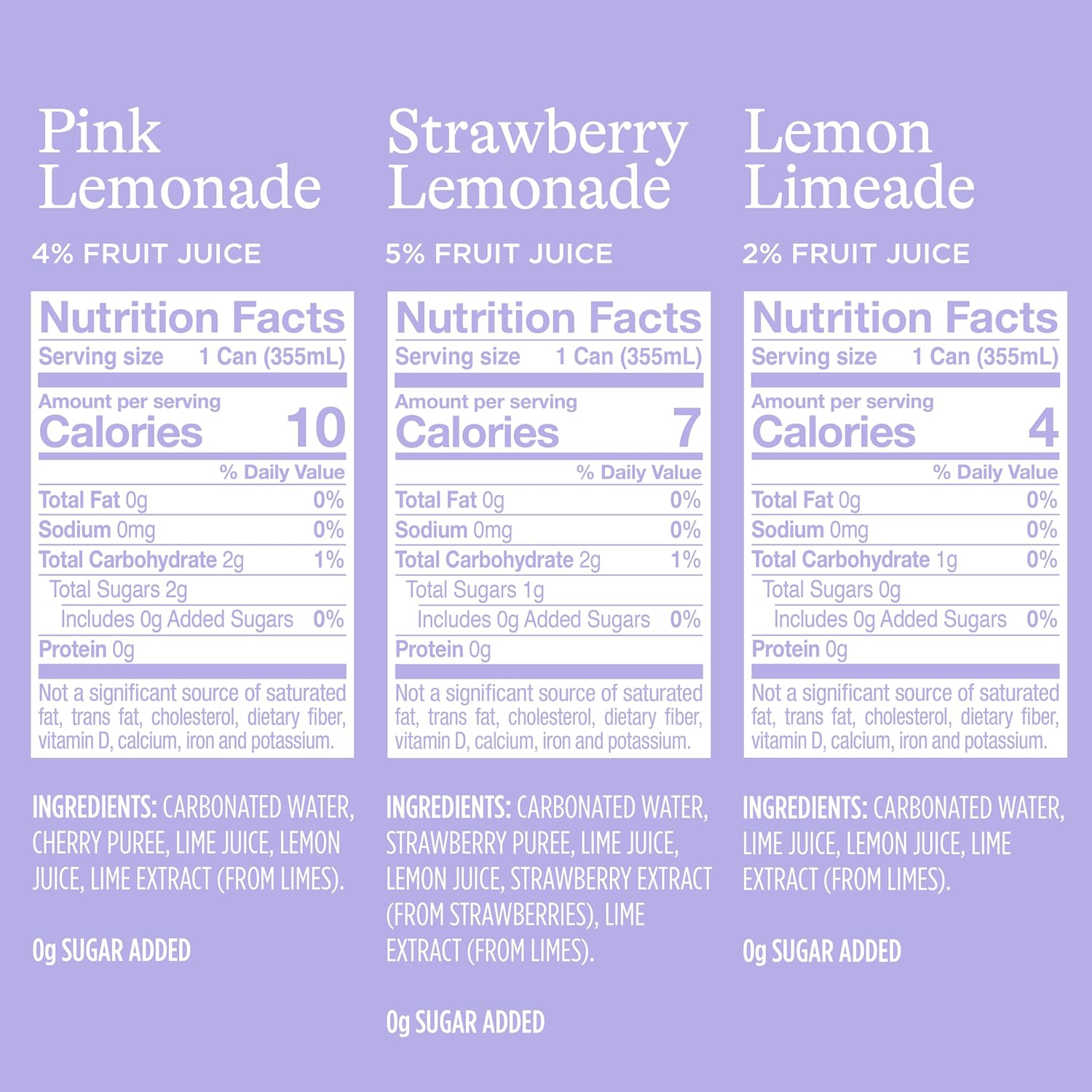 Spindrift Lemonade 3 Flavor Variety 20 Pack,12 Fl Oz (Pack of 20)