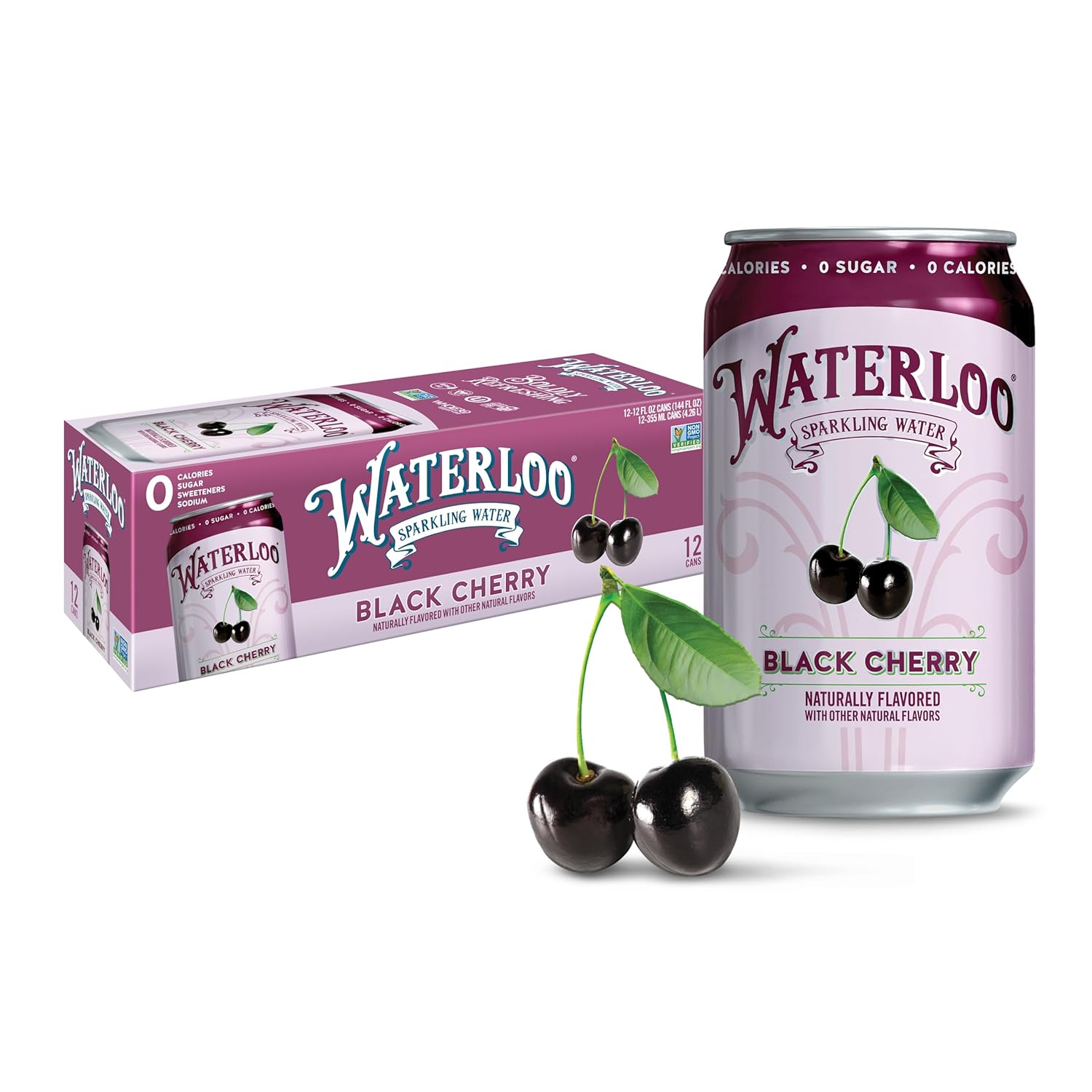 Waterloo Sparkling Water, Blackberry Lemonade Naturally Flavored, 12 Fl Oz Cans (Pack of 12) – Zero Calories and Zero Sugar or Sweeteners