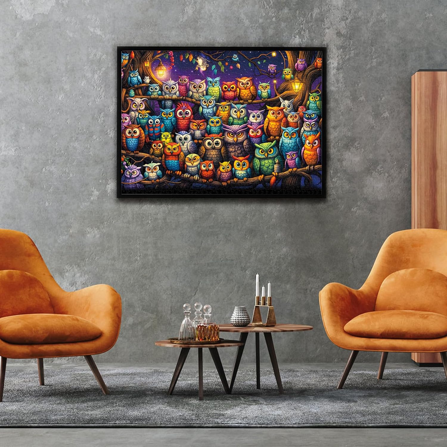 Owl Family Puzzles for Adults 1000 Pieces, Jigsaw Puzzles for Adults 1000 Piece, Challenging Game Toys, Impossible Puzzle, Family Decoration Puzzle