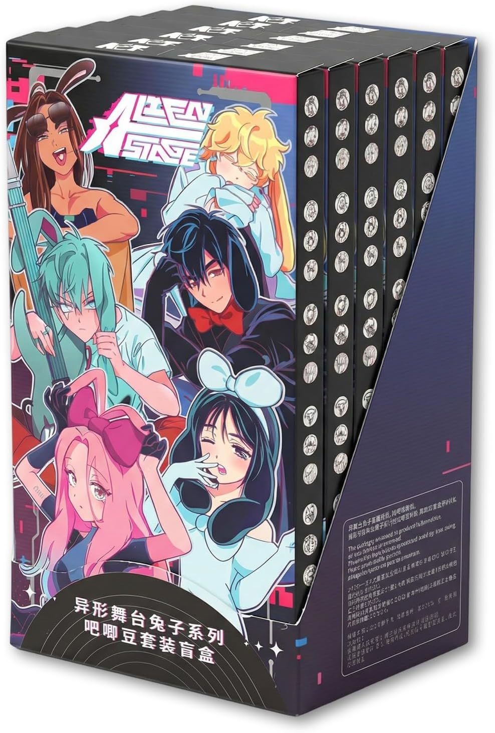 Alien Stage Rabbit Series Blind Box Holographic Button Pins, Officially Licensed Anime ALNST Collectible Merch for Ita Bags (Single Pack, Contains One Random Character)