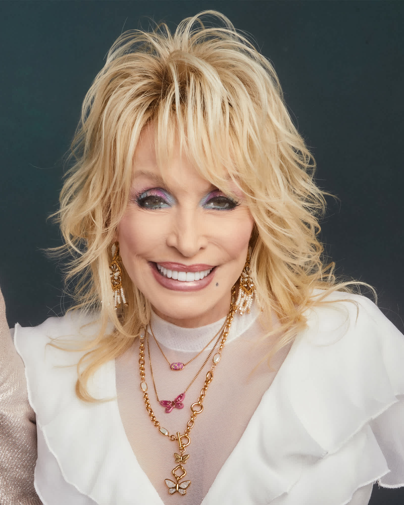 Dolly Parton x Kendra Scott Enamel Butterfly Vintage Gold Short Pendant Necklace