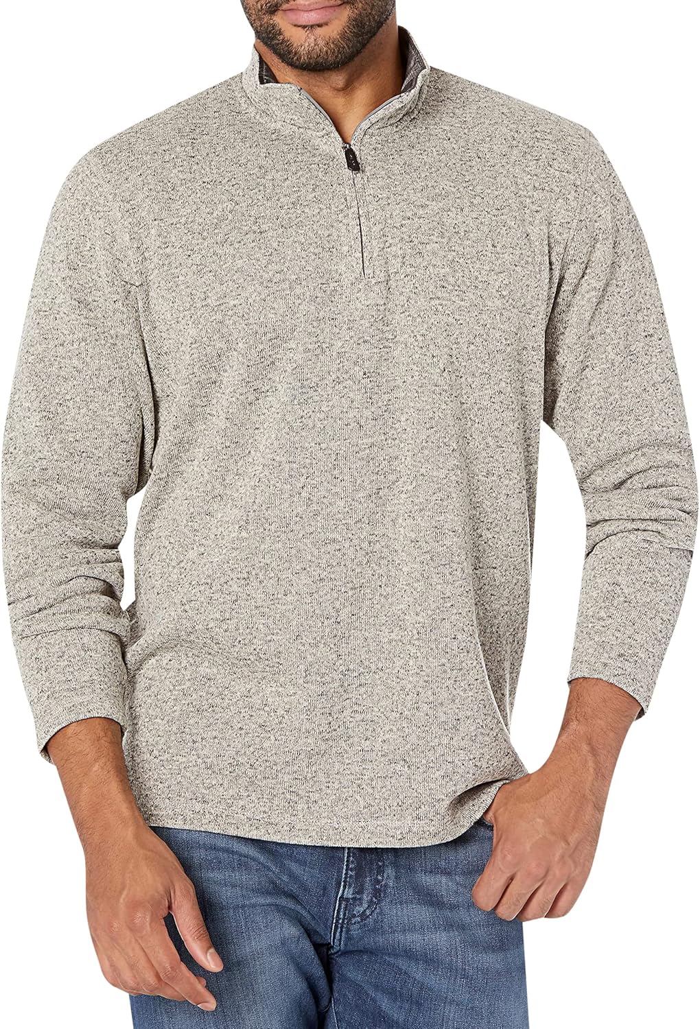 Wrangler Authentics mens Long Sleeve Fleece Quarter-zip