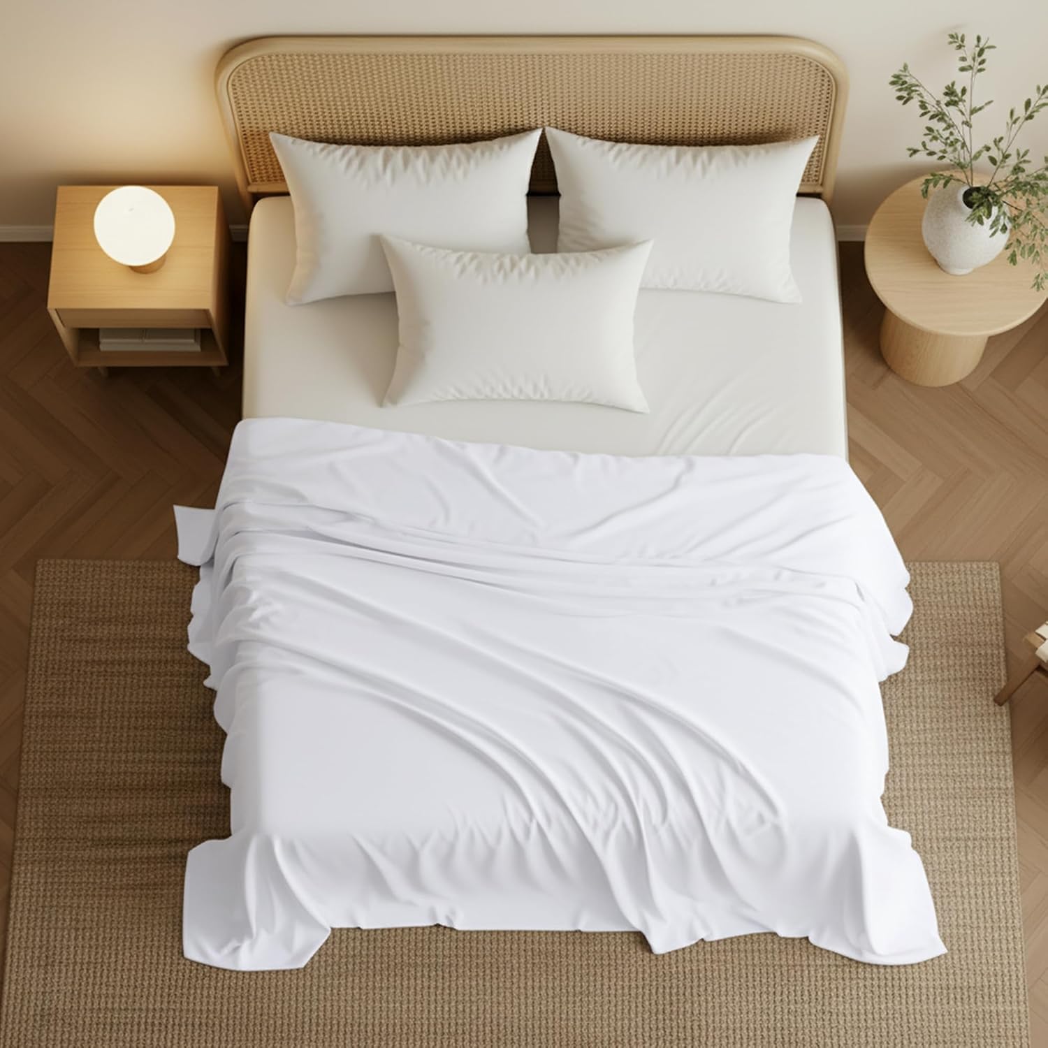 Utopia Bedding Flat Sheet - 1 Pack (Queen, White) - Soft Brushed Microfiber Fabric - Shrinkage & Fade Resistant Top Sheet - Easy Care Bed Sheet