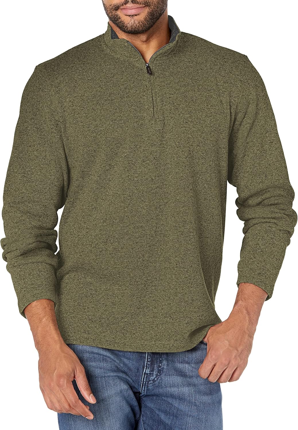 Wrangler Authentics mens Long Sleeve Fleece Quarter-zip