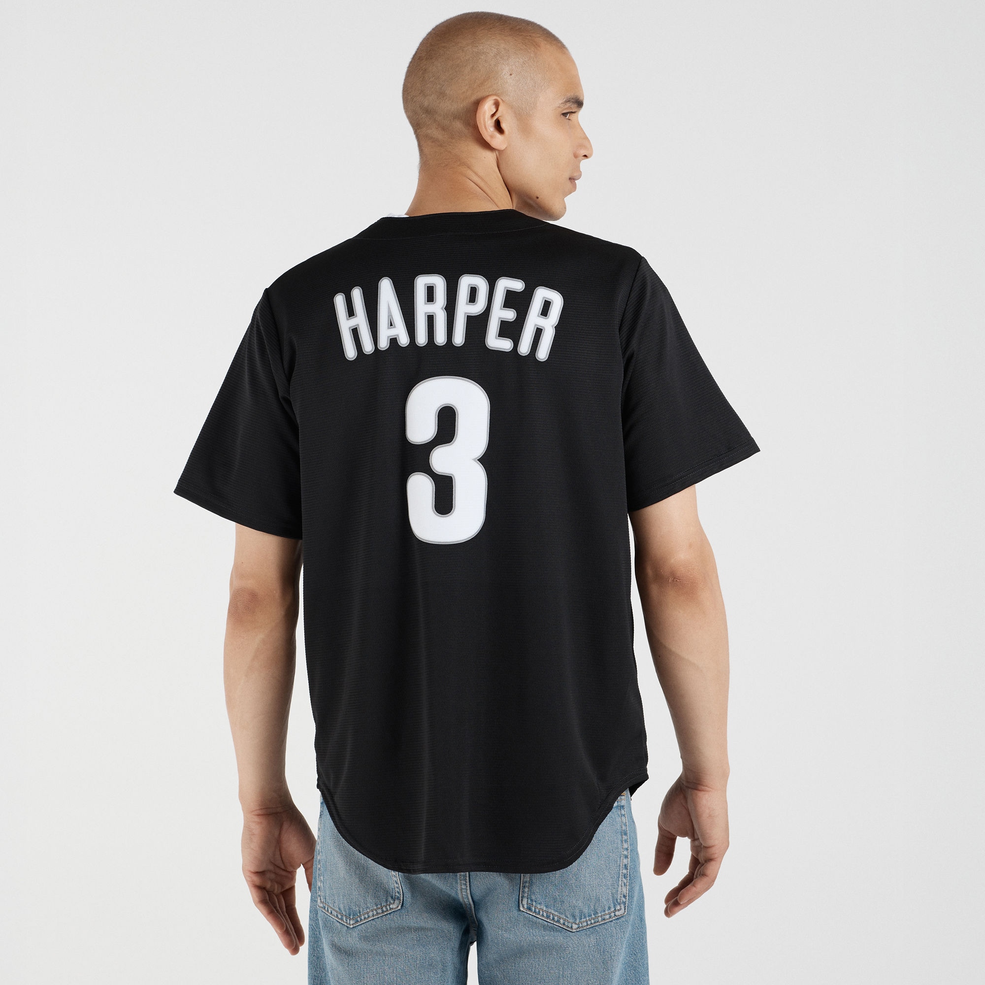 Men's Philadelphia Phillies Bryce Harper Nike Black Replica Player Jersey