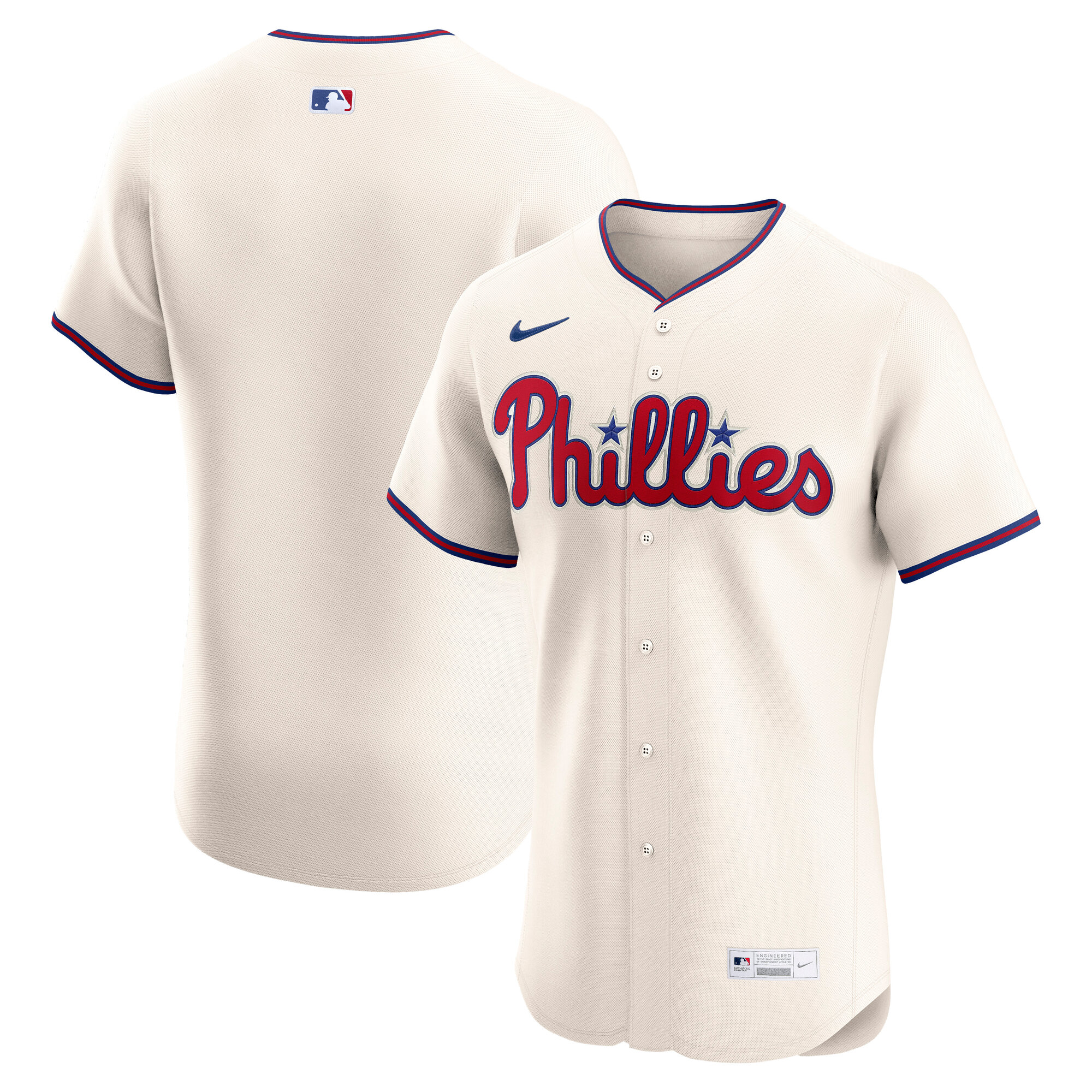 Men's Philadelphia Phillies Nike Cream Alternate 2 Elite Jersey