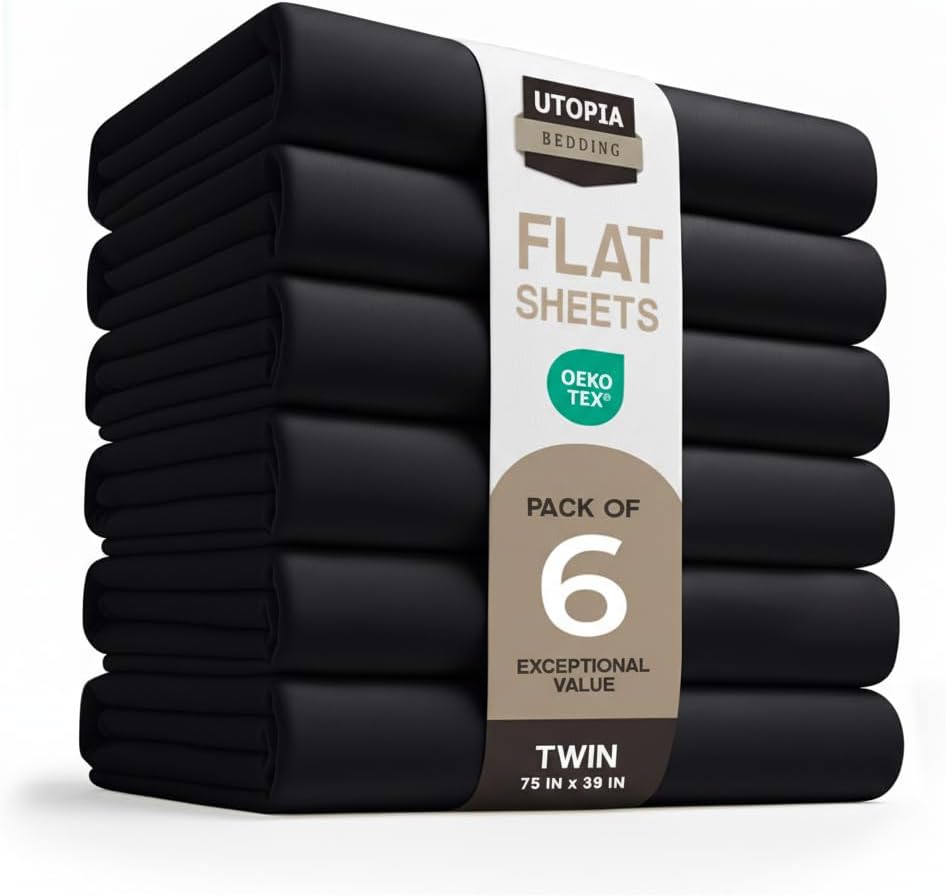 Utopia Bedding Flat Sheet - 1 Pack (Queen, White) - Soft Brushed Microfiber Fabric - Shrinkage & Fade Resistant Top Sheet - Easy Care Bed Sheet