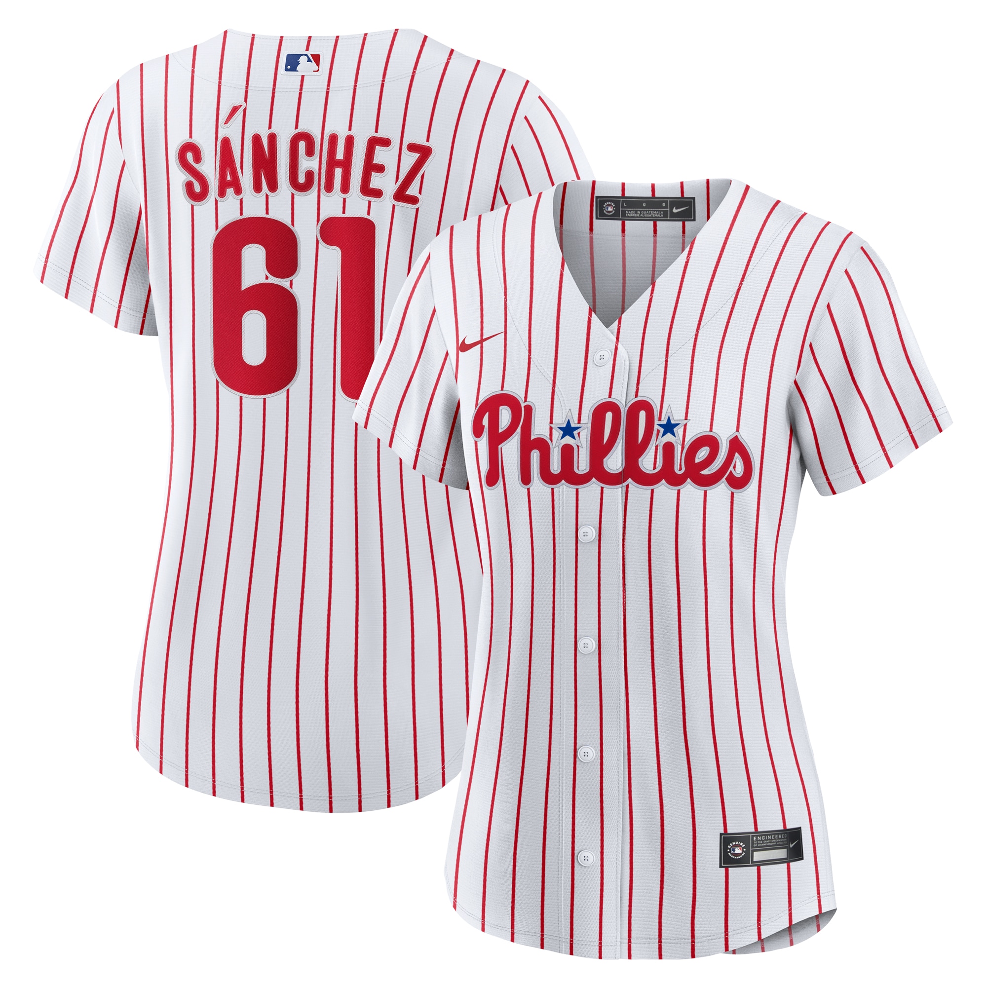 Women's Philadelphia Phillies Cristopher Sanchez Nike White Home Replica Jersey