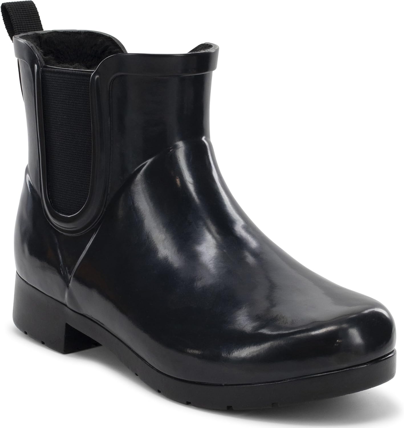 Chooka Women’s Waterproof Chelsea Bootie – Plush Lined, Slip-On Rain Ankle Boots