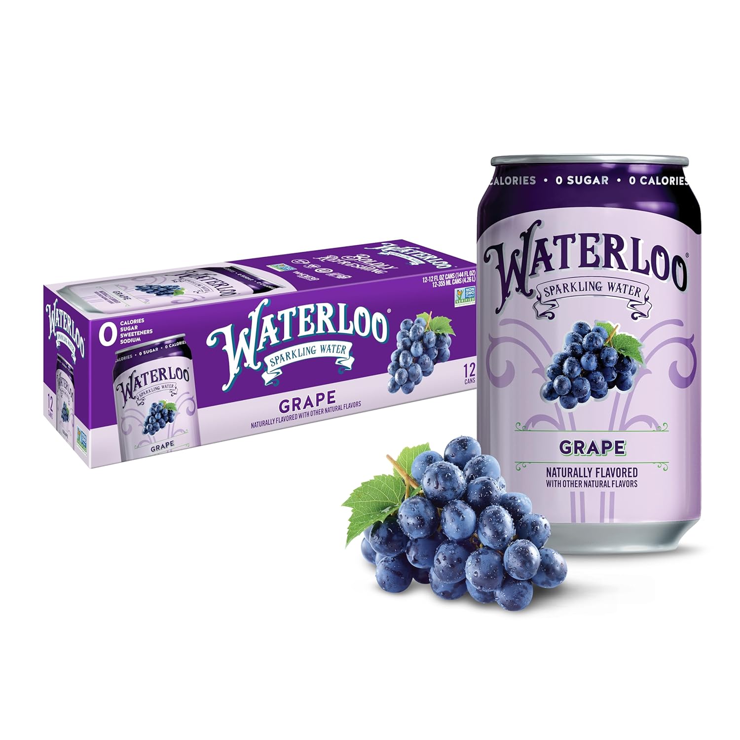 Waterloo Sparkling Water, Blackberry Lemonade Naturally Flavored, 12 Fl Oz Cans (Pack of 12) – Zero Calories and Zero Sugar or Sweeteners