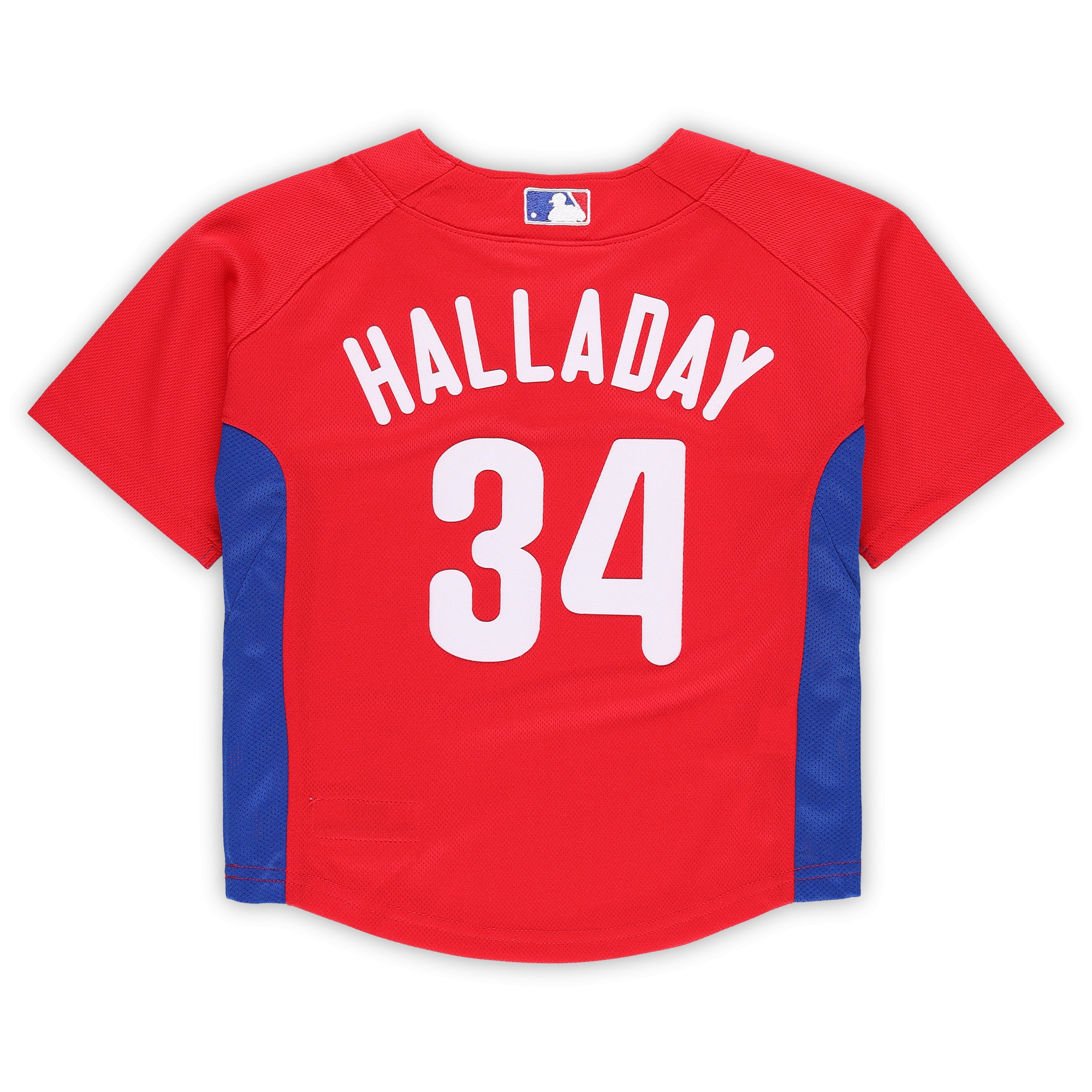 Toddler Philadelphia Phillies Roy Halladay Mitchell & Ness Red Cooperstown Collection Mesh Batting Practice Jersey