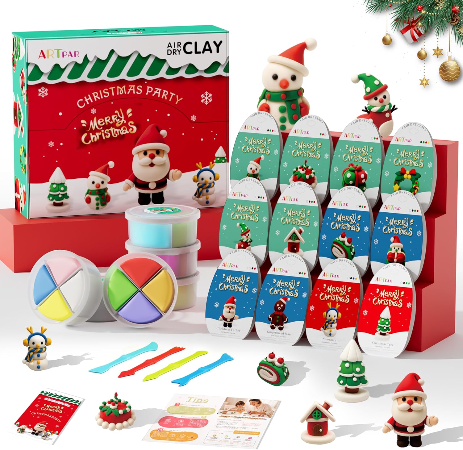 Air Dry Clay Kits for Kids-Modeling Magic Clay,12 Animals DIY Molding Clay Art Crafts Set,Ultra Light & Soft, Safe & Non-Stick with Sculpting Tools & Tutorials, Unique Gifts for Boys & Girls