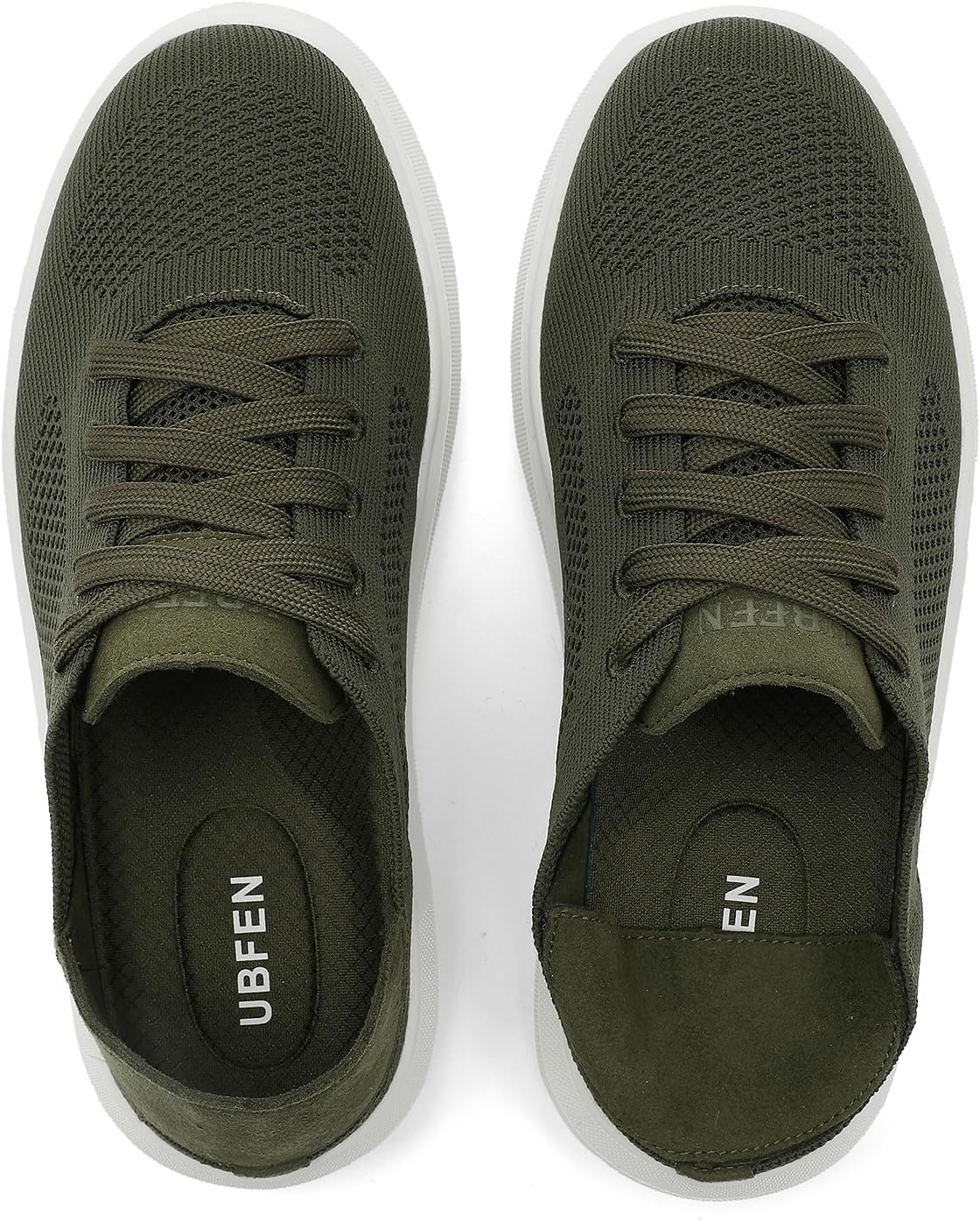 UBFEN Womens Fashion Sneakers Comfortable Slip On Shoes with Breathable Upper Lace-up Cozy Slipper for Work, Travel, Casual Outings