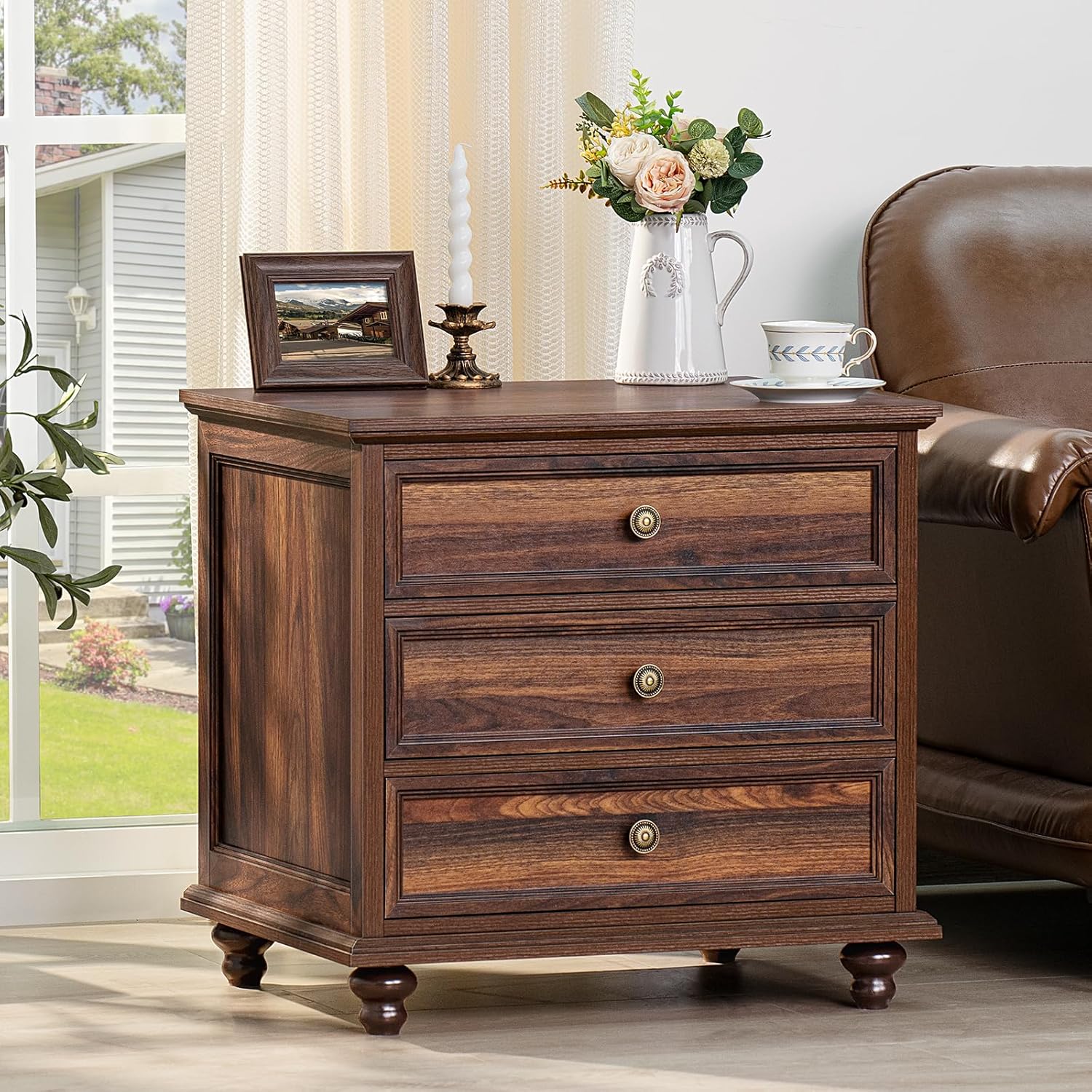 Farmhouse Nightstand with Charging Station, 24