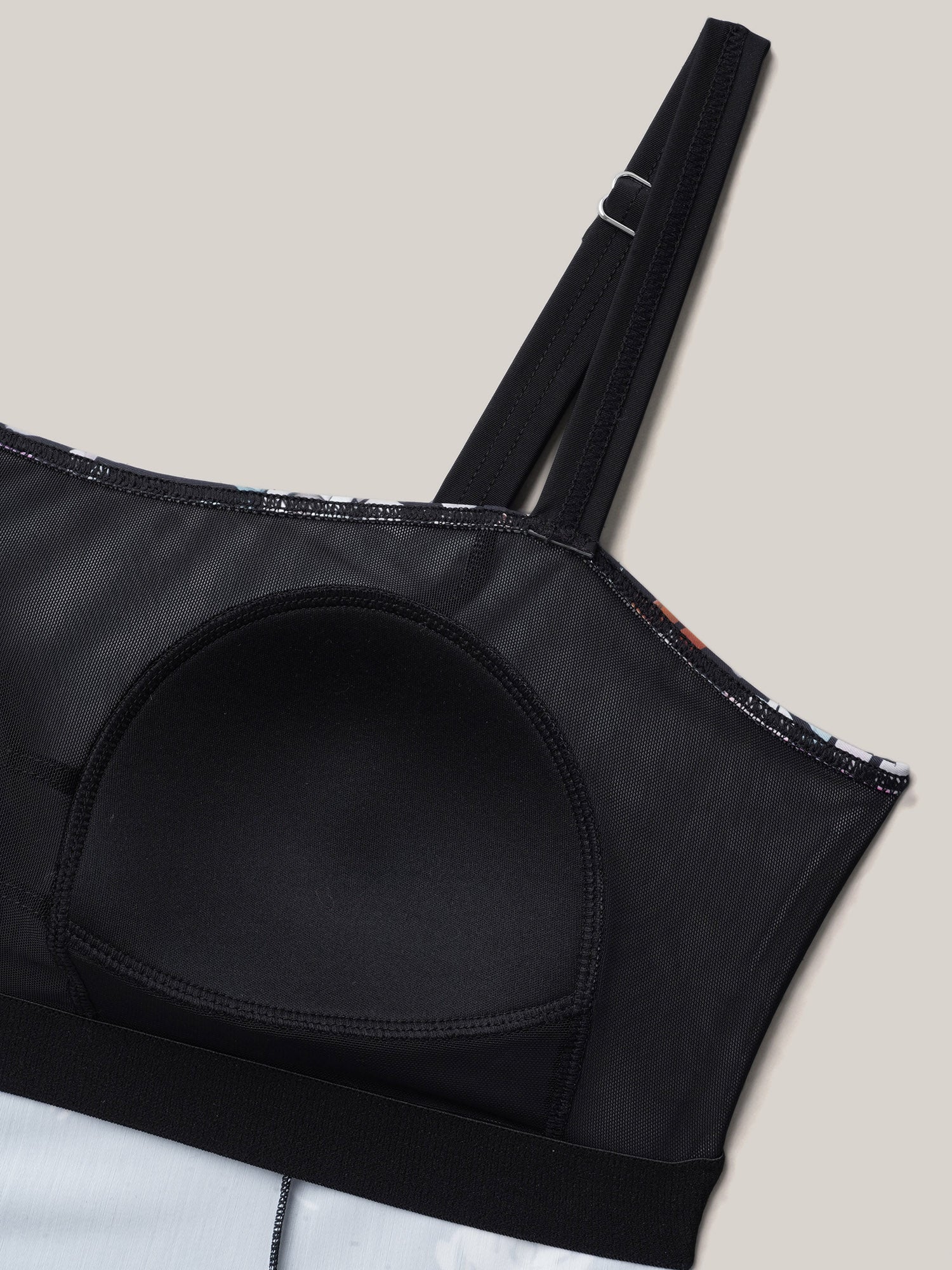 Floral Print Non-Removable Cups Swim Dress