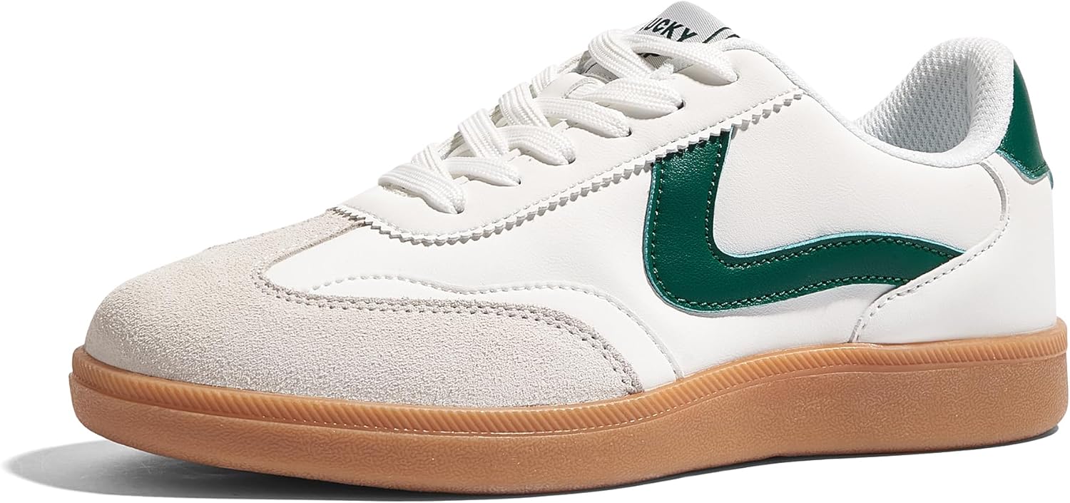 LUCKY STEP Women's Retro Fashion Sneakers Classic Casual Walking Shoes Non Slip Comfort Skate Shoes