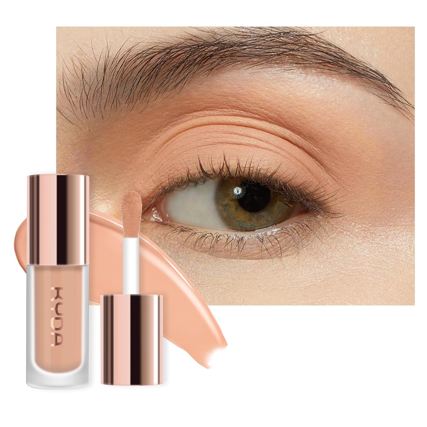 KYDA Liquid Matte Eyeshadow, Soft Matte Purple Eyeshadow, Long-wearing Crease-Resistant Velvet Eyes Tint, Smooth Cream-to-Powder Texture, Multiuse Makeup for Eyes, Cheeks and Lips