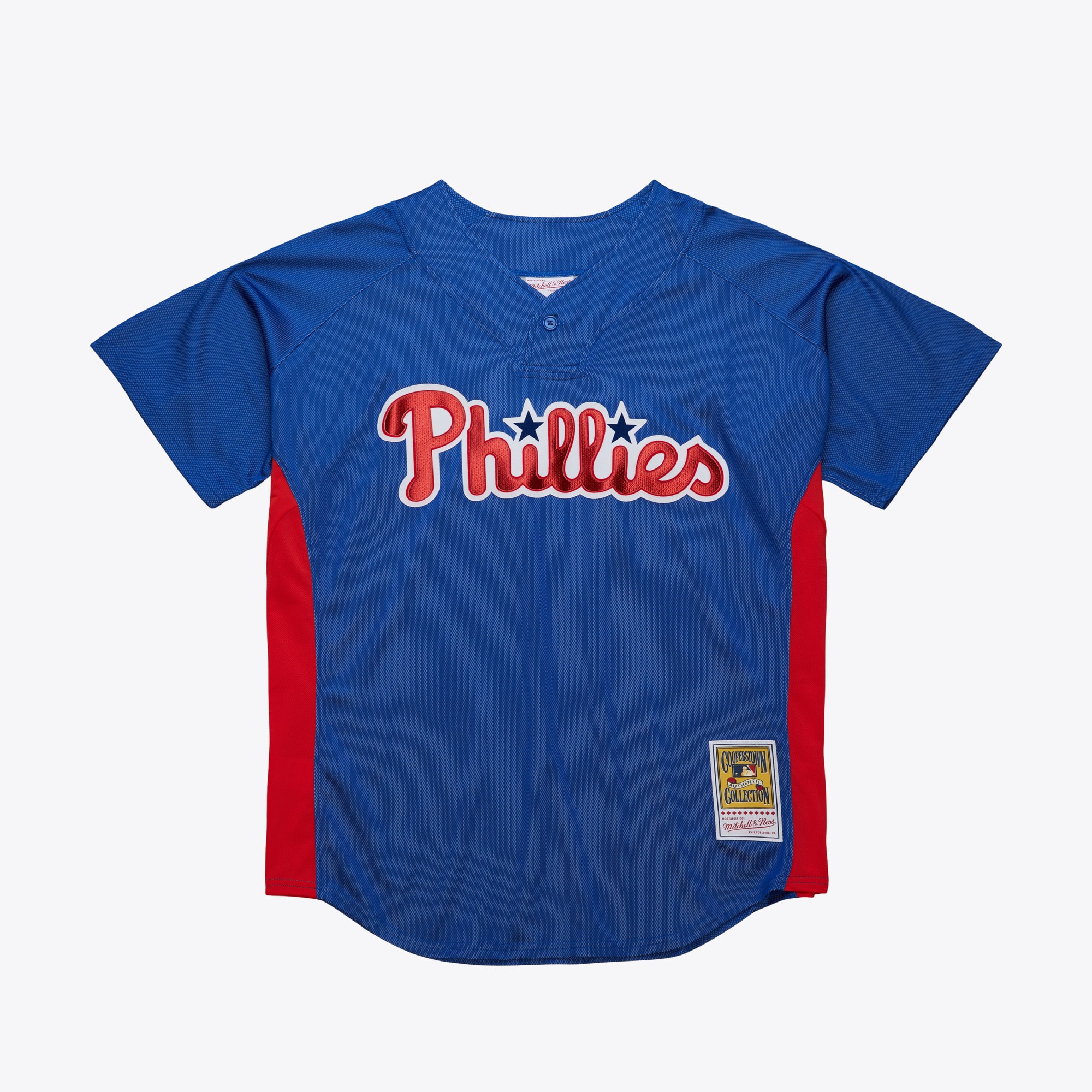 Men's Philadelphia Phillies Roy Halladay Mitchell & Ness Royal 2010 Authentic Batting Practice Pullover Jersey