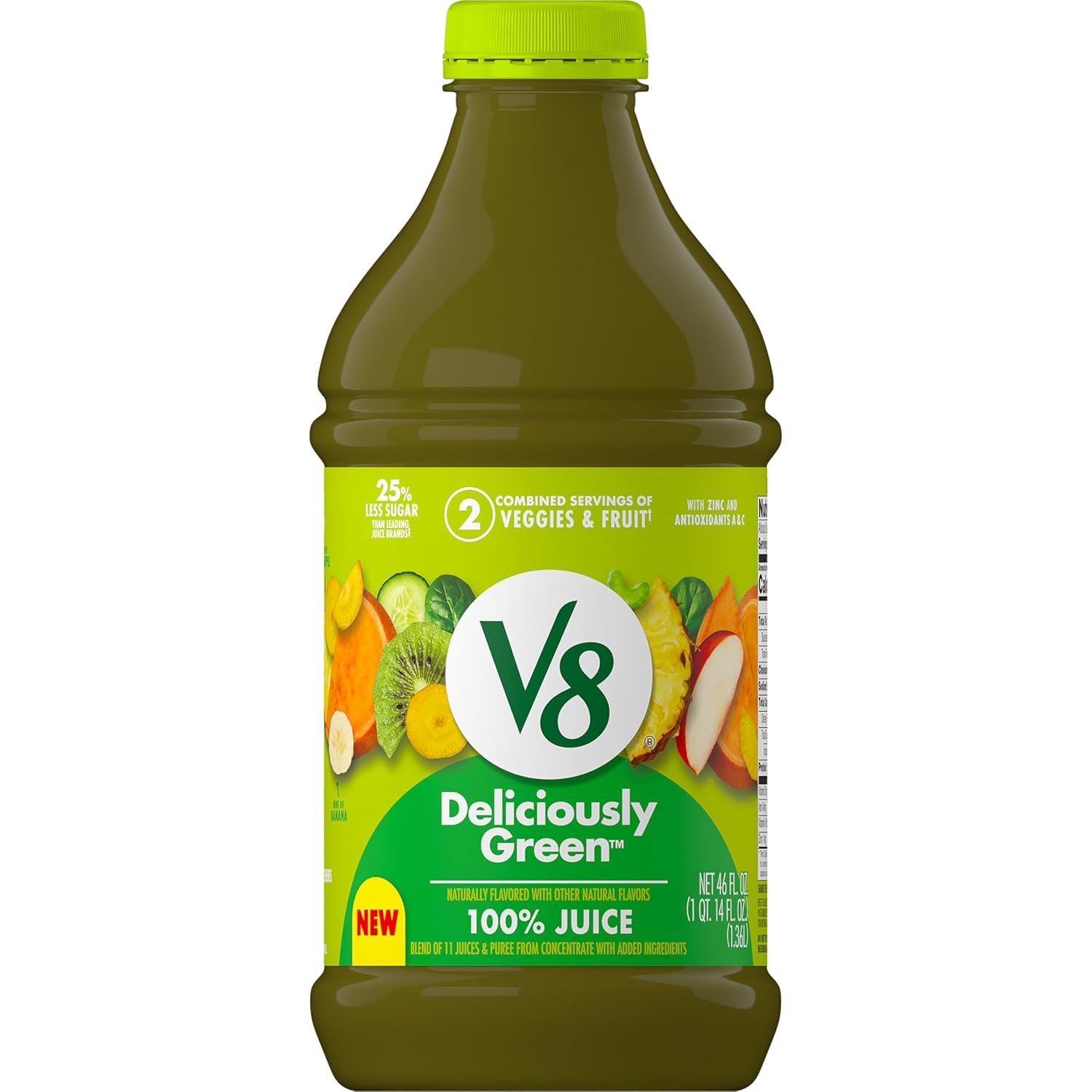 V8 Strawberry Banana 100% Fruit and Vegetable Juice, 46 fl oz Bottle