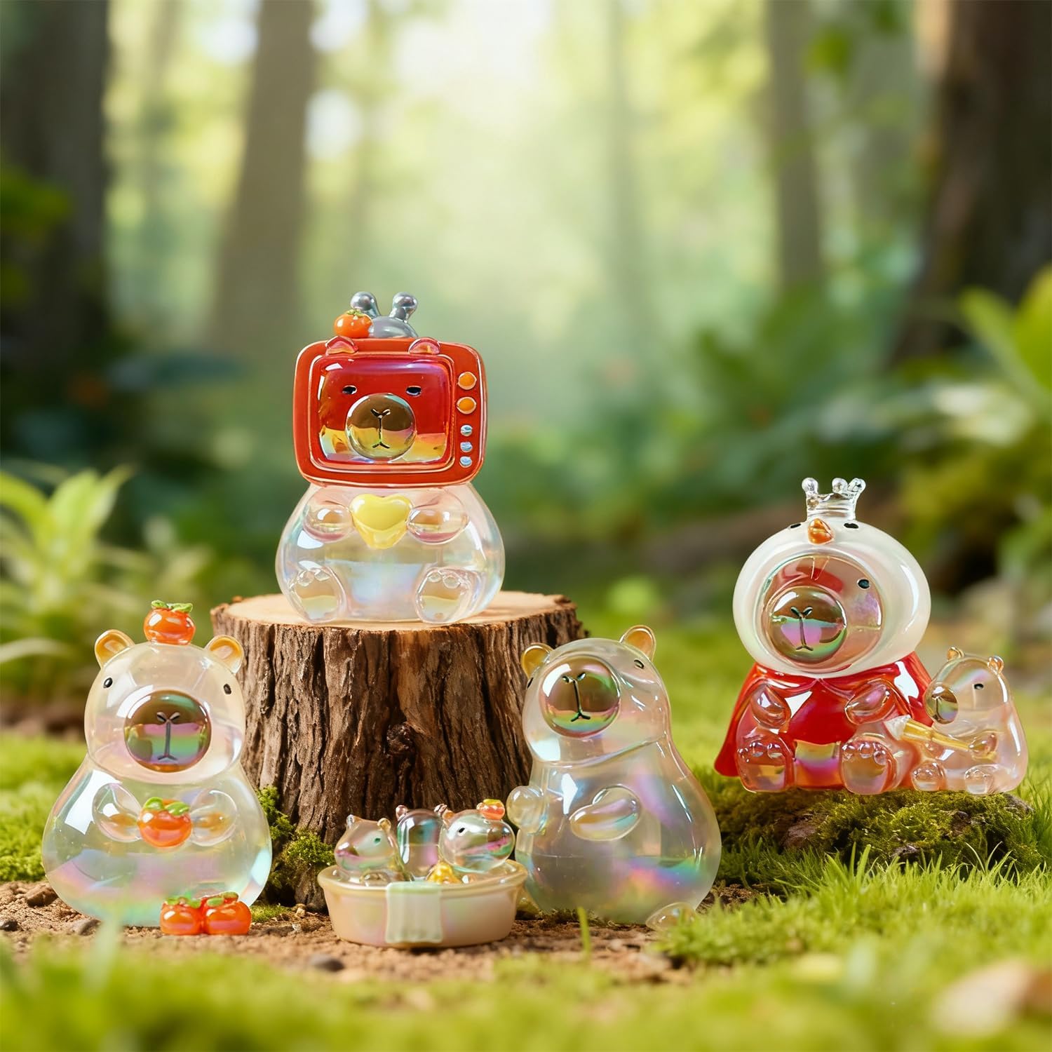 Capybara Blind Box Figures, Random Design Action Figures Collectible Toys for Birthday Gift, Home Decorations, Single Box