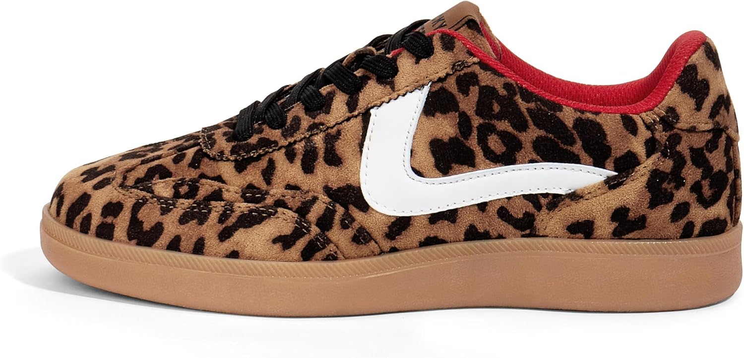 LUCKY STEP Women's Retro Fashion Sneakers Classic Casual Walking Shoes Non Slip Comfort Skate Shoes