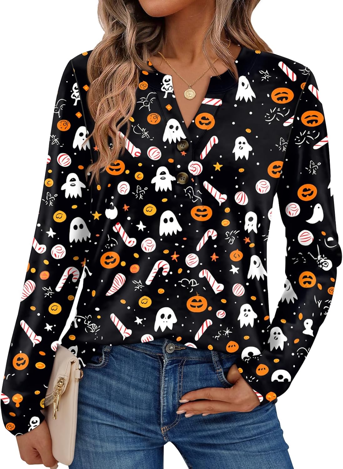 AUTOMET Women's Long Sleeve Shirts 2026 Spring Fashion Dressy Casual Tops Trendy Henley Blouses Cute Work Outfits Clothes