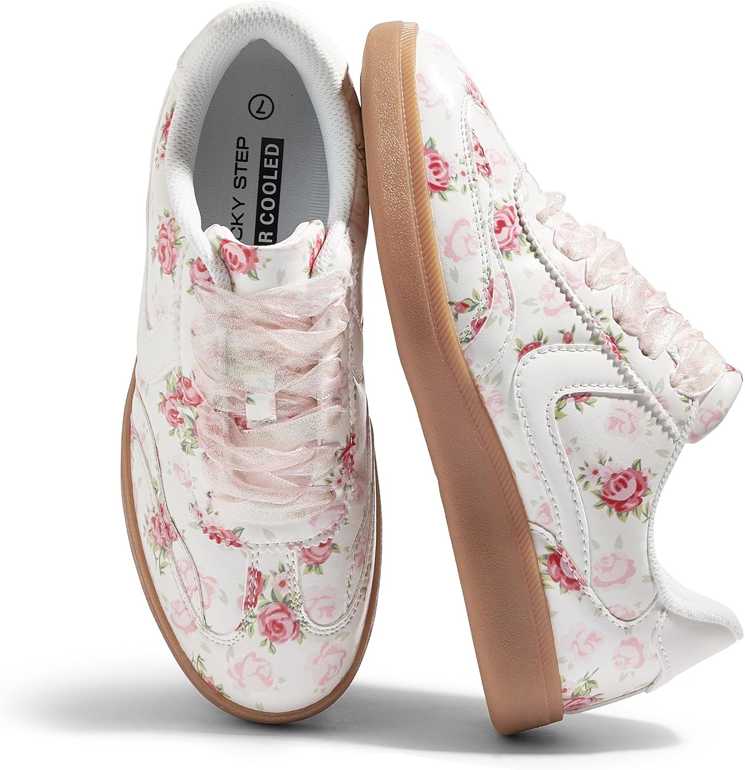 LUCKY STEP Women's Retro Fashion Sneakers Classic Casual Walking Shoes Non Slip Comfort Skate Shoes