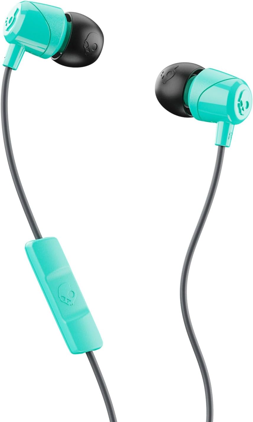 Skullcandy Jib Wired Earbuds with 3.5mm AUX Plug, Noise Isolating Fit, In-Line Microphone Call and Track Control, Convenient for Travel - Cobalt Blue