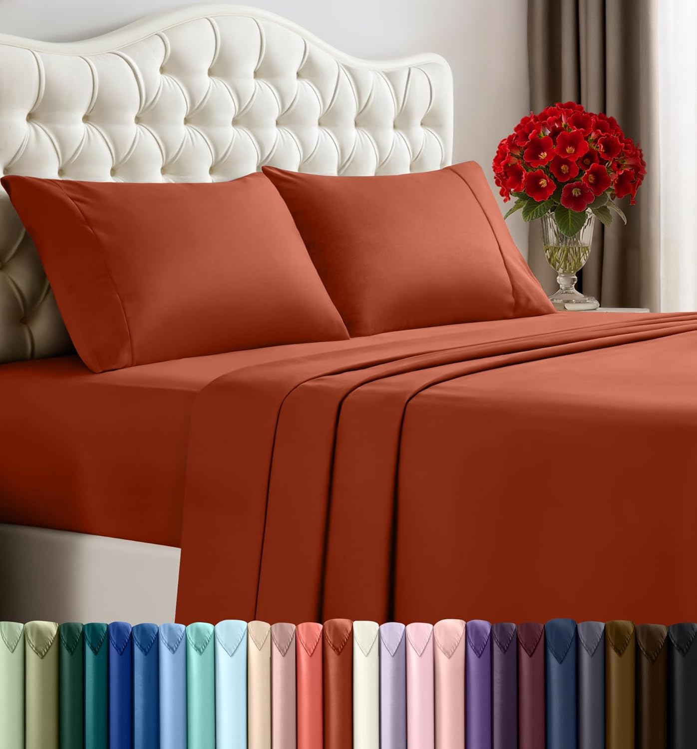 Utopia Bedding Queen Size Sheet Set – 4 Piece Bed Sheets, Soft and Breathable Microfiber, Includes 1 Fitted Sheet, 1 Flat Sheet and 2 Pillowcases – Oeko Tex (Grey)