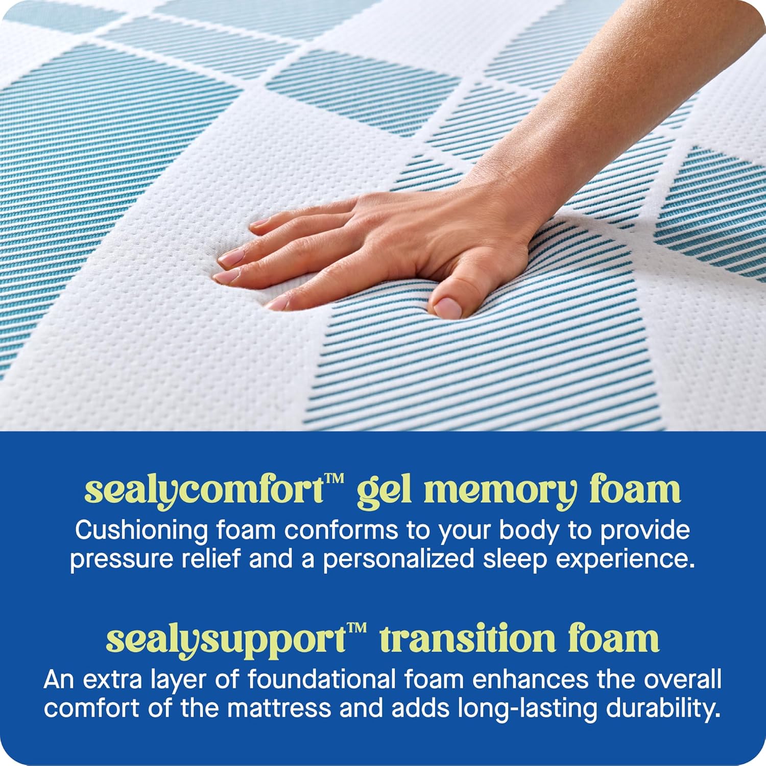 Sealy Dreamlife 12” Foam Mattress-in-a-Box, Queen, SealyComfort Gel Memory Foam, SealySupport Transition Foam, Surface-Guard Technology