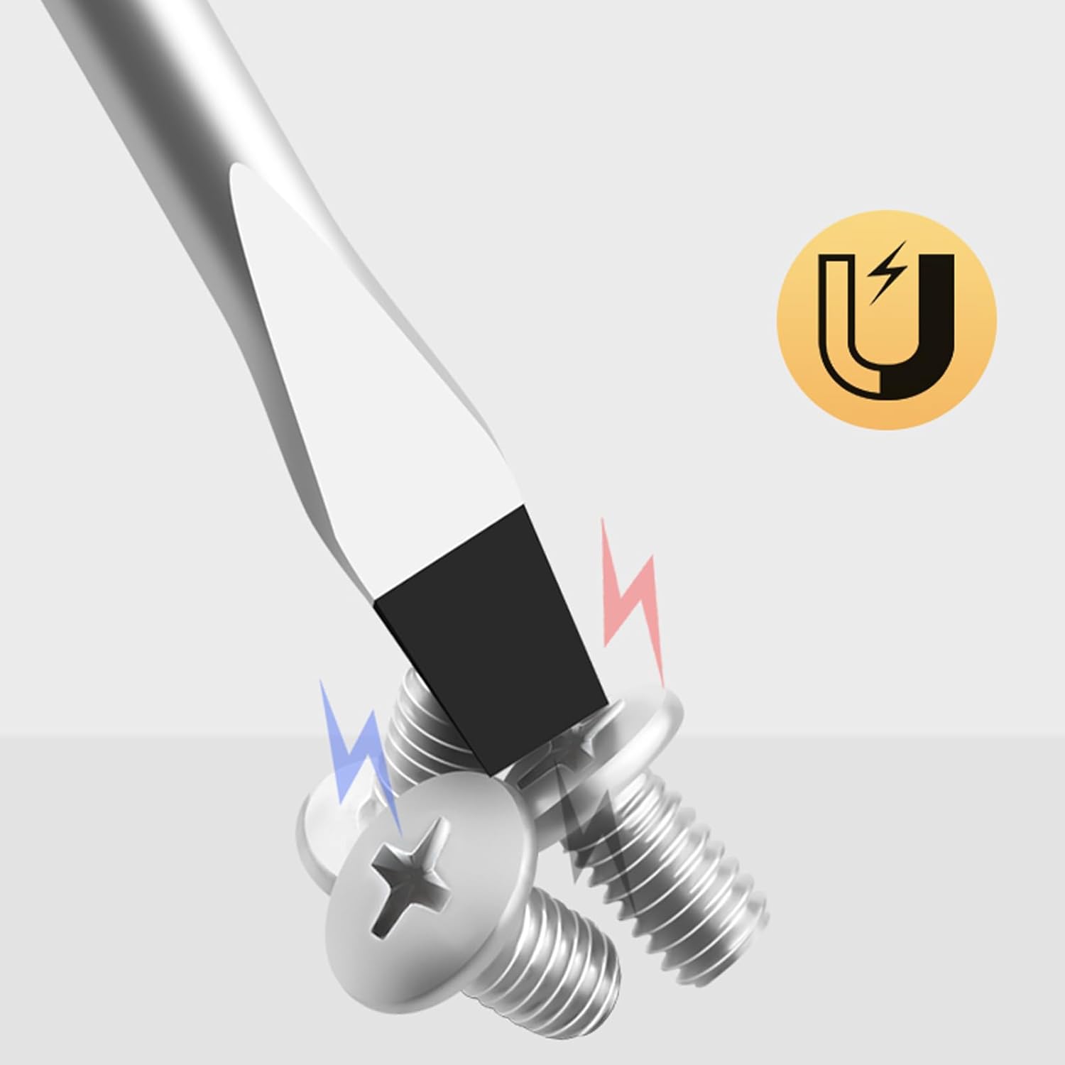 4 Inch Screwdriver Set Phillips and Slotted, 2 Pack Magnetic Screwdrivers Set Flat Head Cross Head Screwdriver Cushion-Grip Handles Non-Slip Screwdrivers