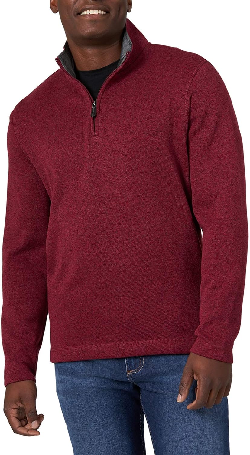 Wrangler Authentics mens Long Sleeve Fleece Quarter-zip