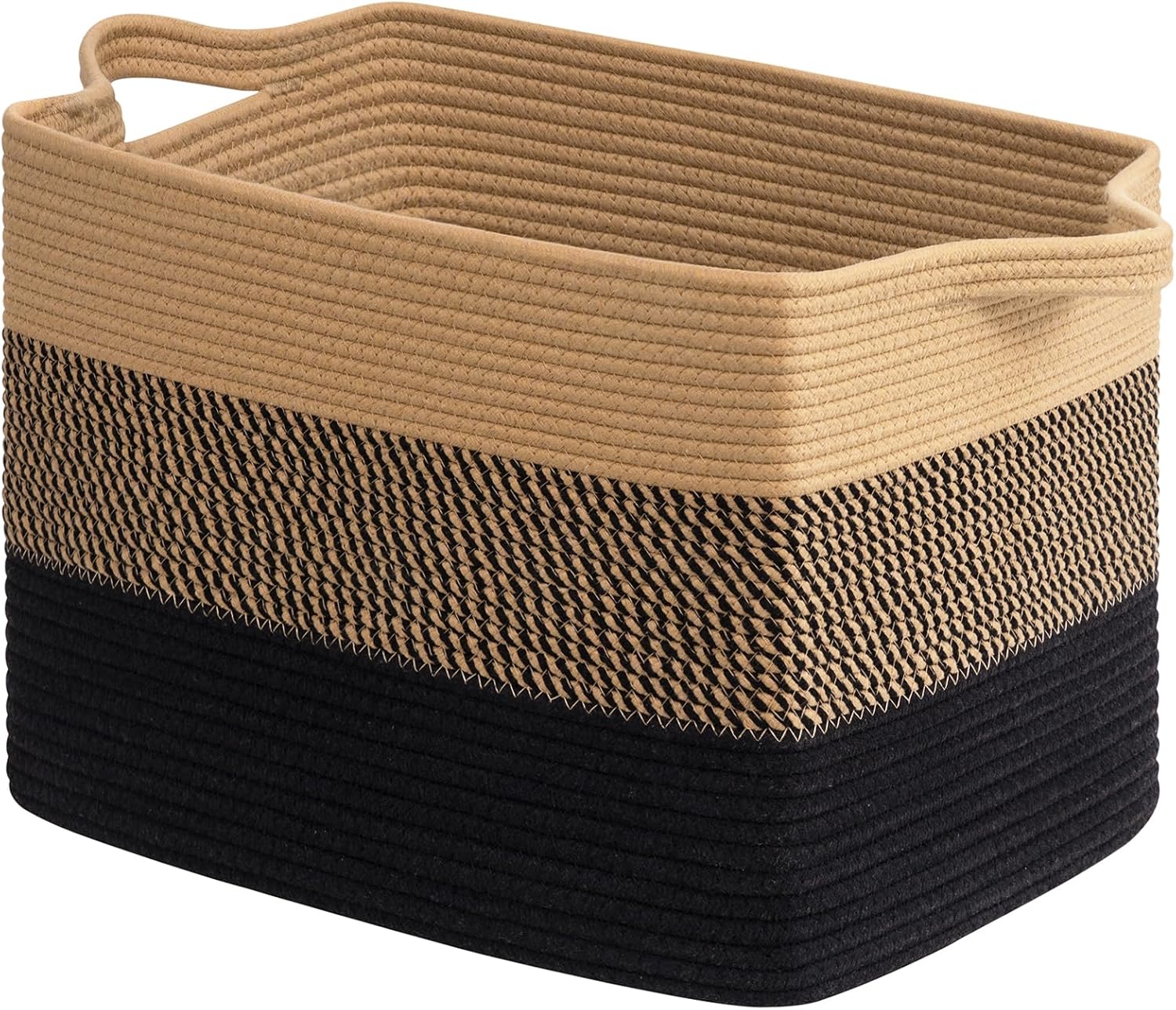 Goodpick Cube Storage Bins - Towel, Book, Cloth, Shoes, Closet Shelf Woven Baskets for Office, Baby Laundry, Toys, 13''x10''x9''