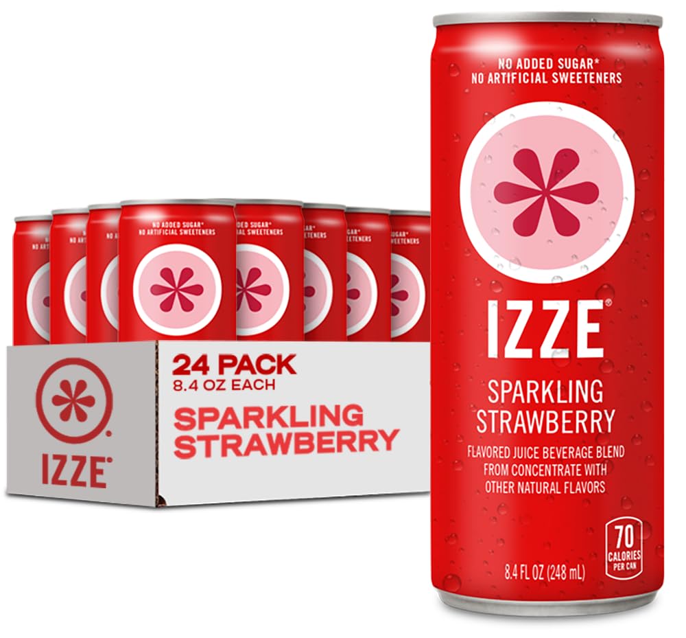 Izze Sparkling Juice, 4 Flavor Variety Pack, 8.4 Fl Oz (24 Count)