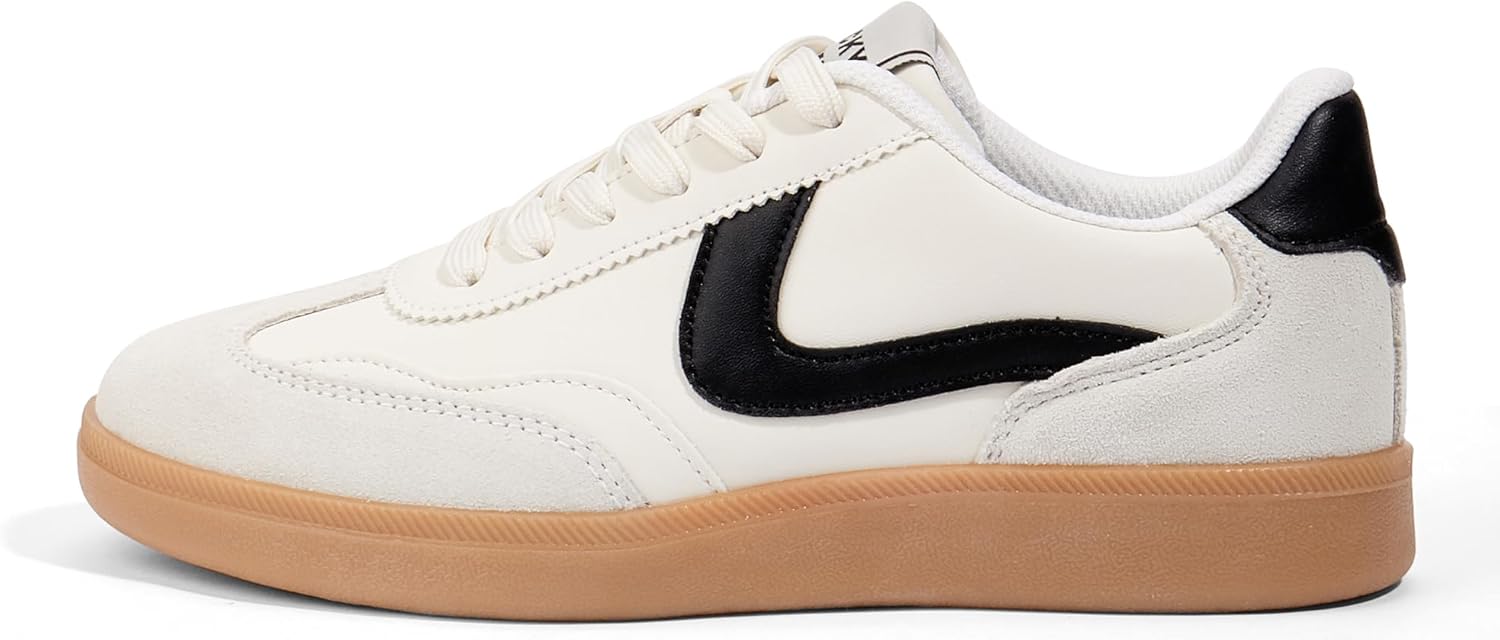 LUCKY STEP Women's Retro Fashion Sneakers Classic Casual Walking Shoes Non Slip Comfort Skate Shoes