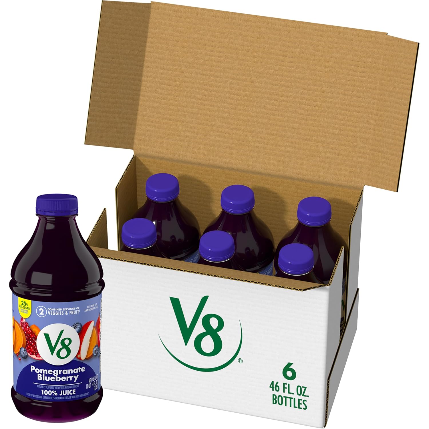 V8 Strawberry Banana 100% Fruit and Vegetable Juice, 46 fl oz Bottle