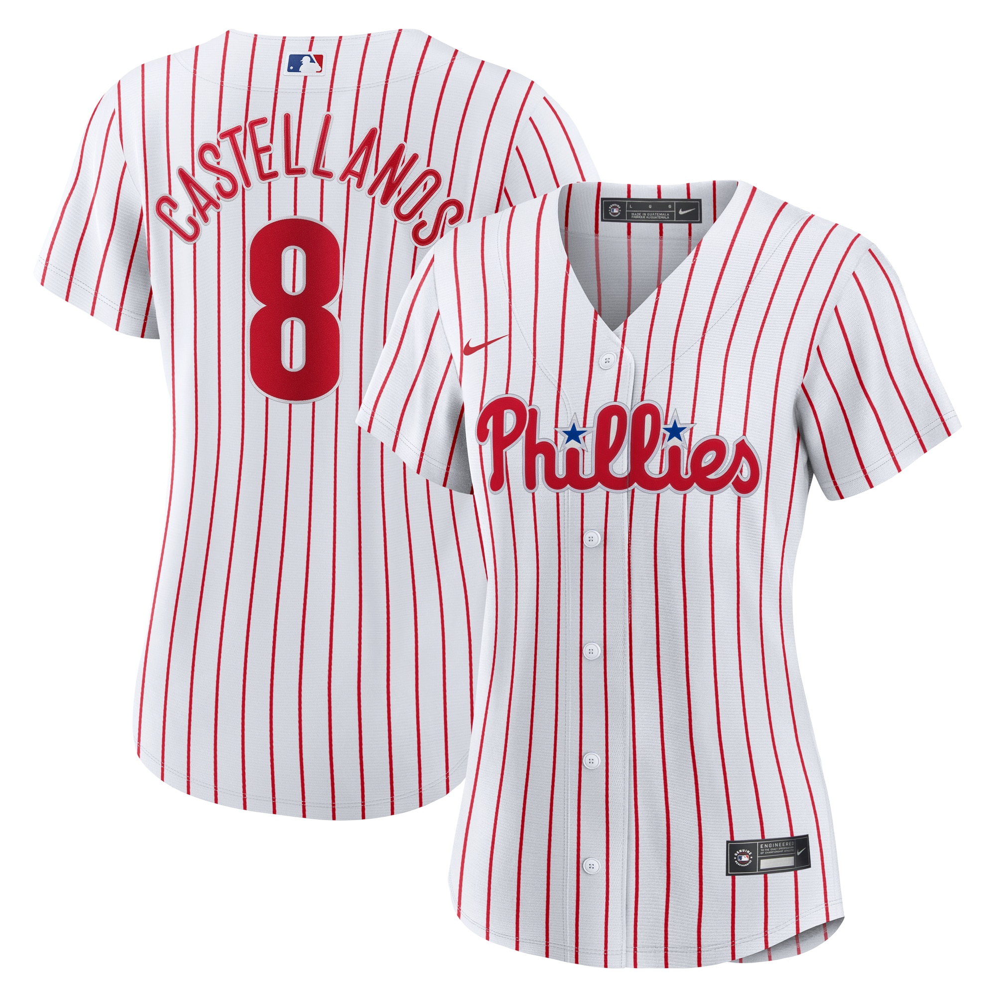 Women's Philadelphia Phillies Nick Castellanos Nike White Home Replica Player Jersey