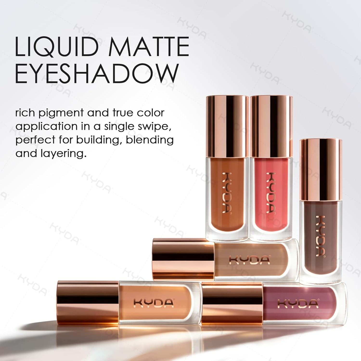 KYDA Liquid Matte Eyeshadow, Soft Matte Purple Eyeshadow, Long-wearing Crease-Resistant Velvet Eyes Tint, Smooth Cream-to-Powder Texture, Multiuse Makeup for Eyes, Cheeks and Lips