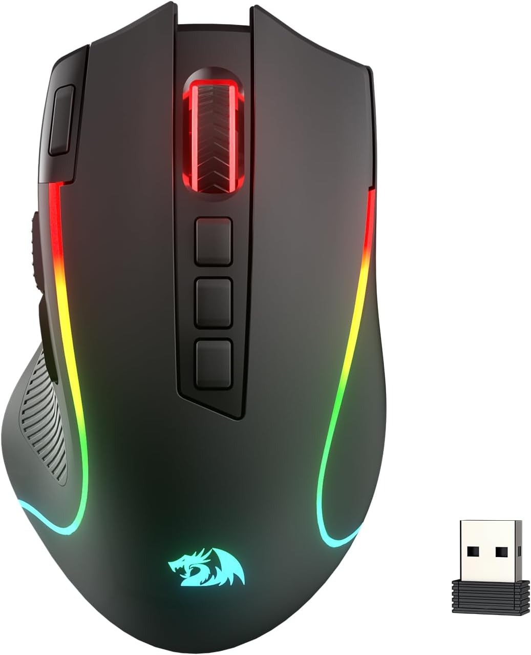 Redragon M612 Predator RGB Gaming Mouse, 8000 DPI Wired Optical Mouse with 11 Programmable Buttons & 5 Backlit Modes, Software Supports DIY Keybinds Rapid Fire Button